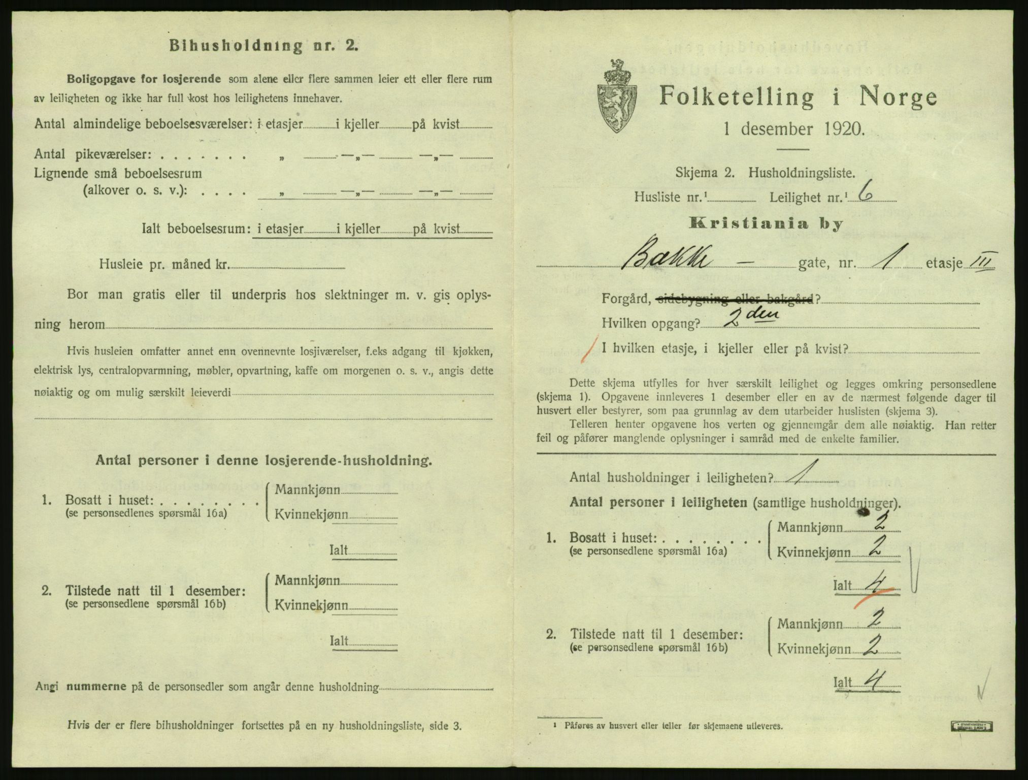 SAO, 1920 census for Kristiania, 1920, p. 11146