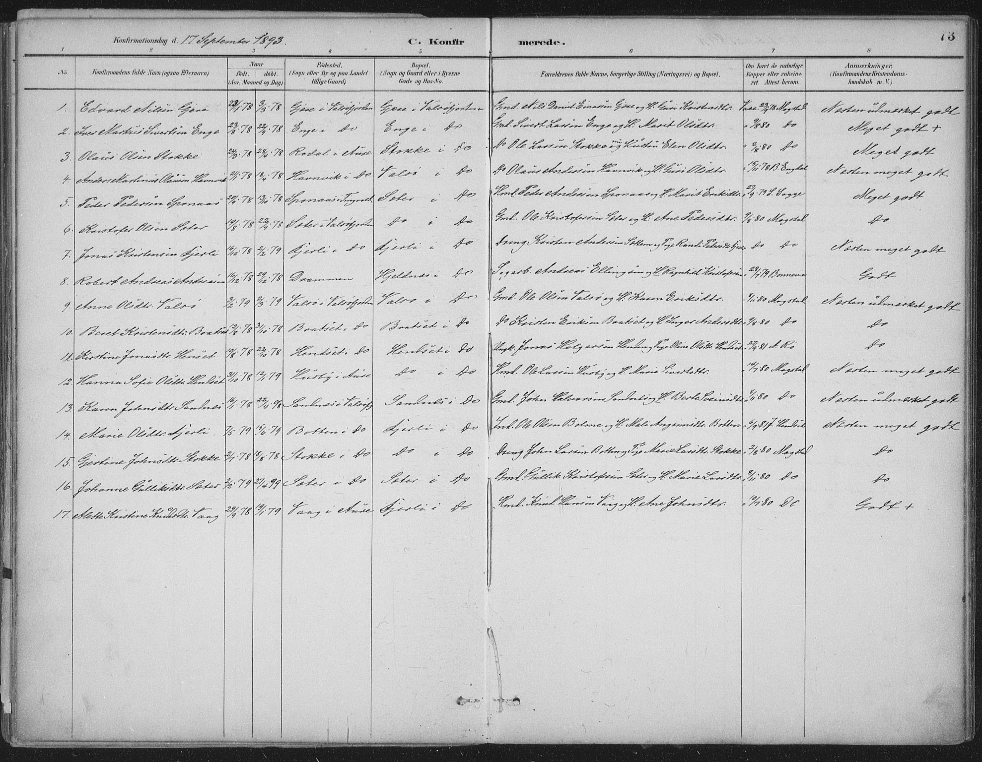 Ministerialprotokoller, klokkerbøker og fødselsregistre - Møre og Romsdal, AV/SAT-A-1454/580/L0925: Parish register (official) no. 580A02, 1888-1913, p. 73