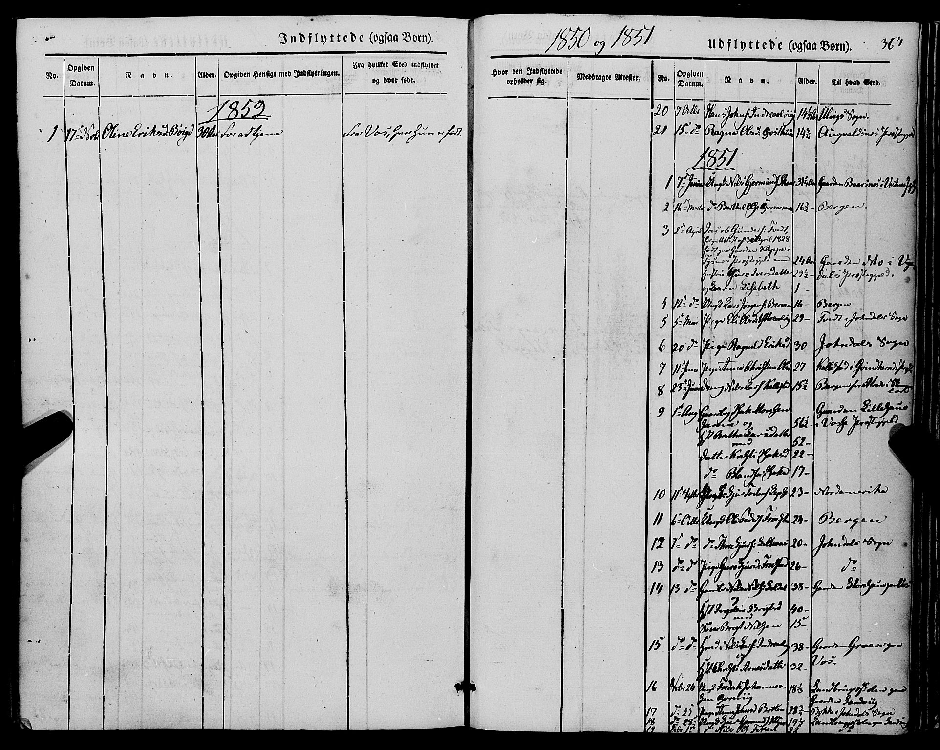 Kvam sokneprestembete, AV/SAB-A-76201/H/Haa: Parish register (official) no. A 8, 1844-1863, p. 367