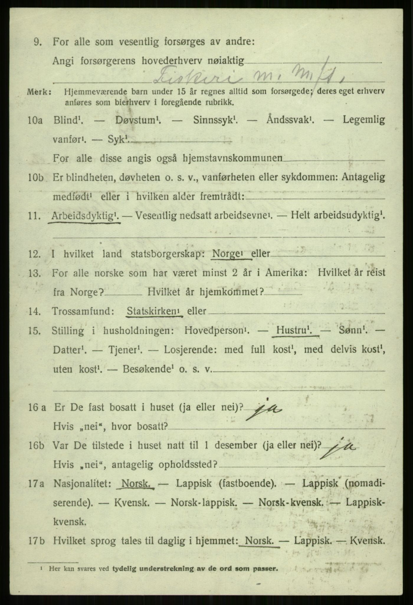 SATØ, 1920 census for Tromsøysund, 1920, p. 2535