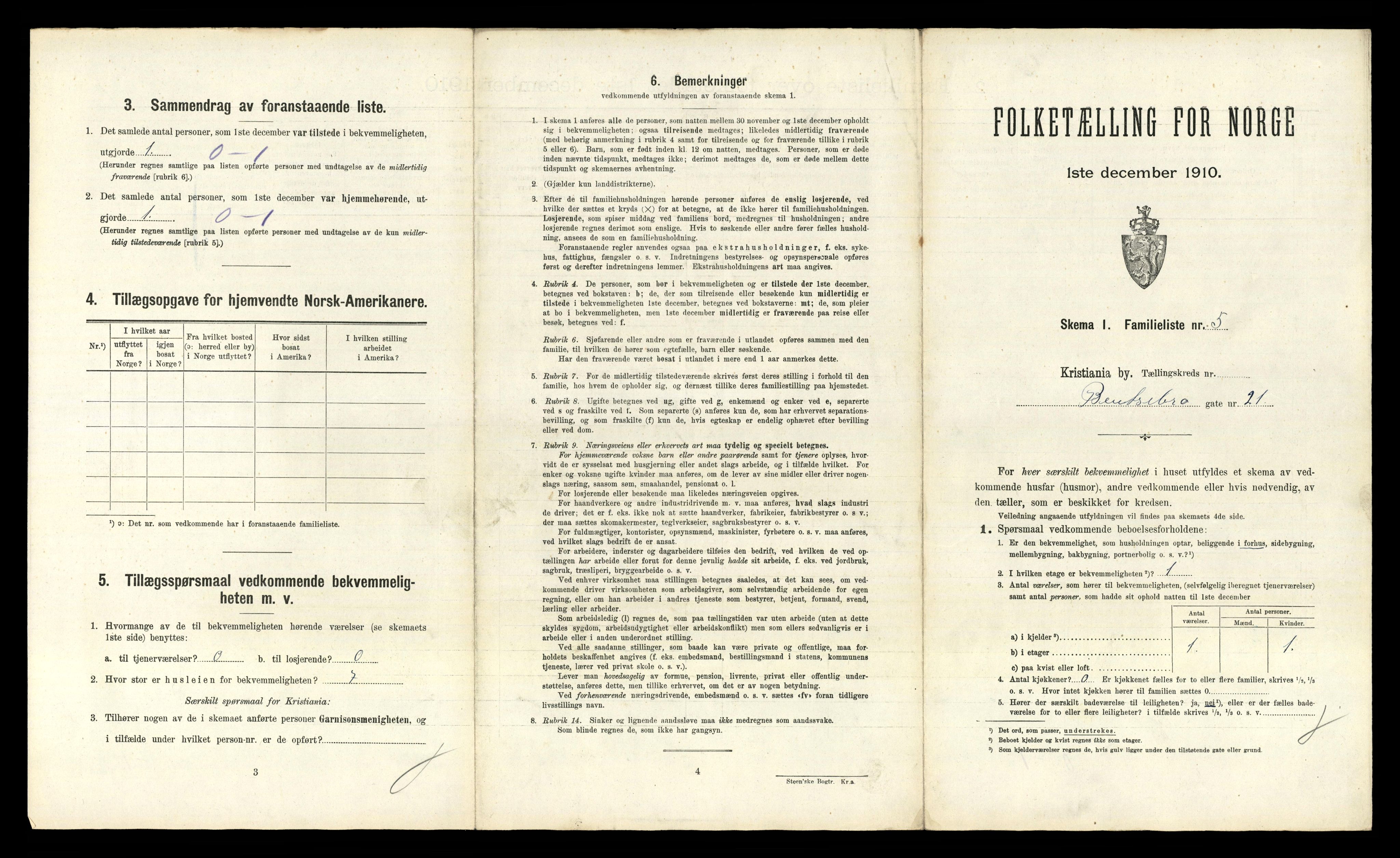 RA, 1910 census for Kristiania, 1910, p. 4813