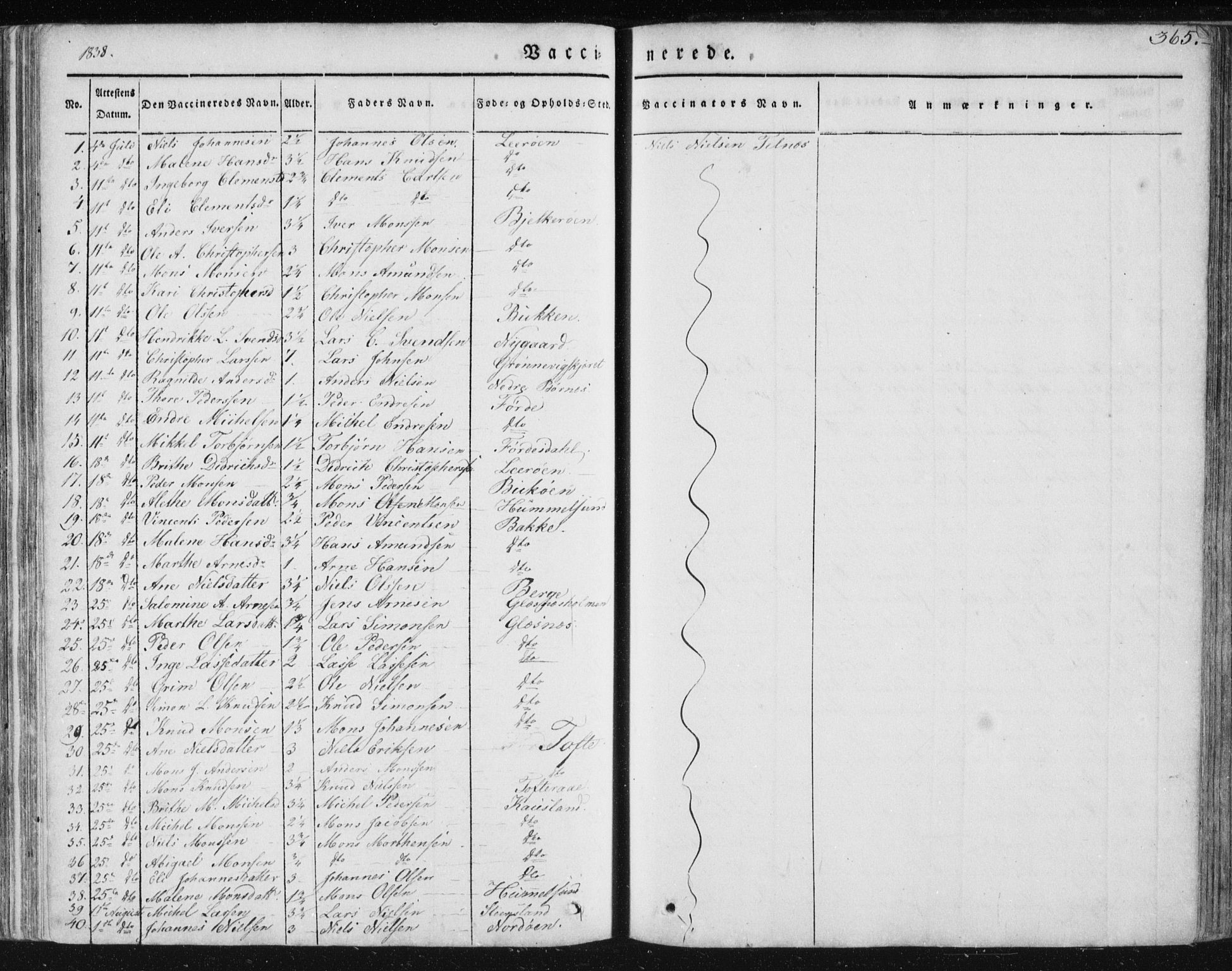 Sund sokneprestembete, AV/SAB-A-99930: Parish register (official) no. A 13, 1835-1849, p. 365