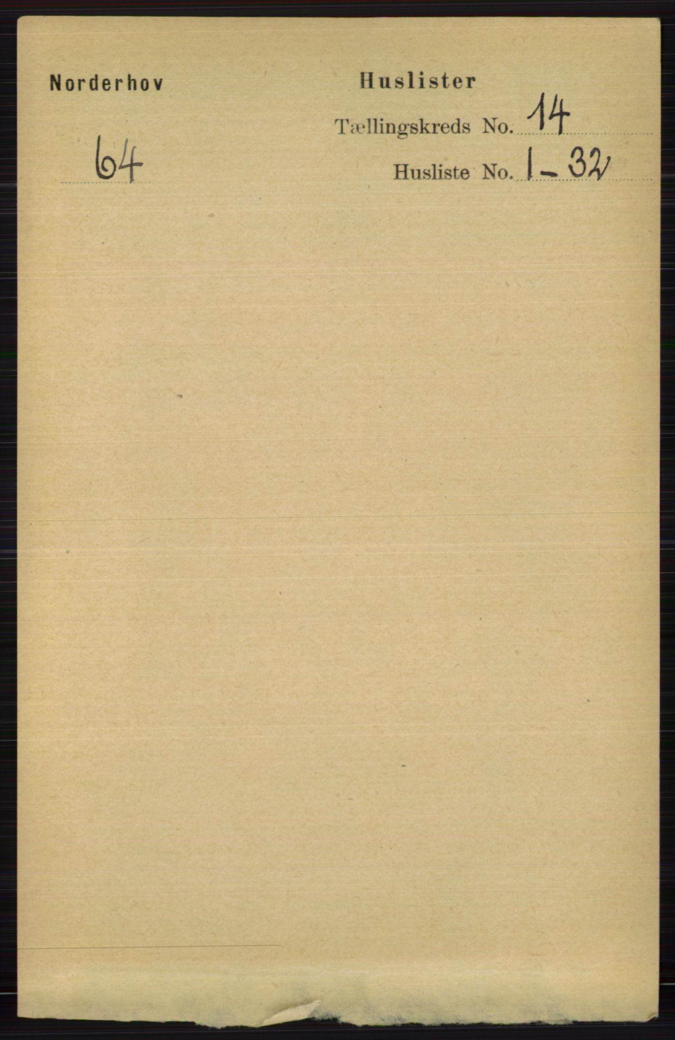 RA, 1891 census for 0613 Norderhov, 1891, p. 9294