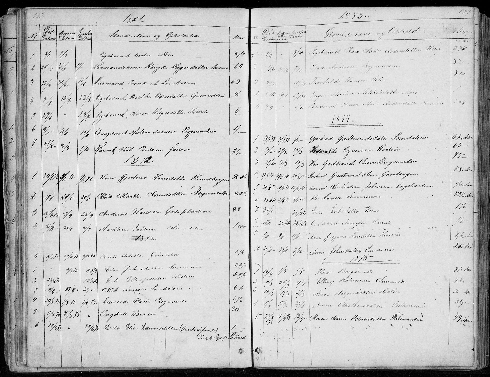 Ådal kirkebøker, SAKO/A-248/G/Gc/L0001: Parish register (copy) no. III 1, 1862-1898, p. 132-133