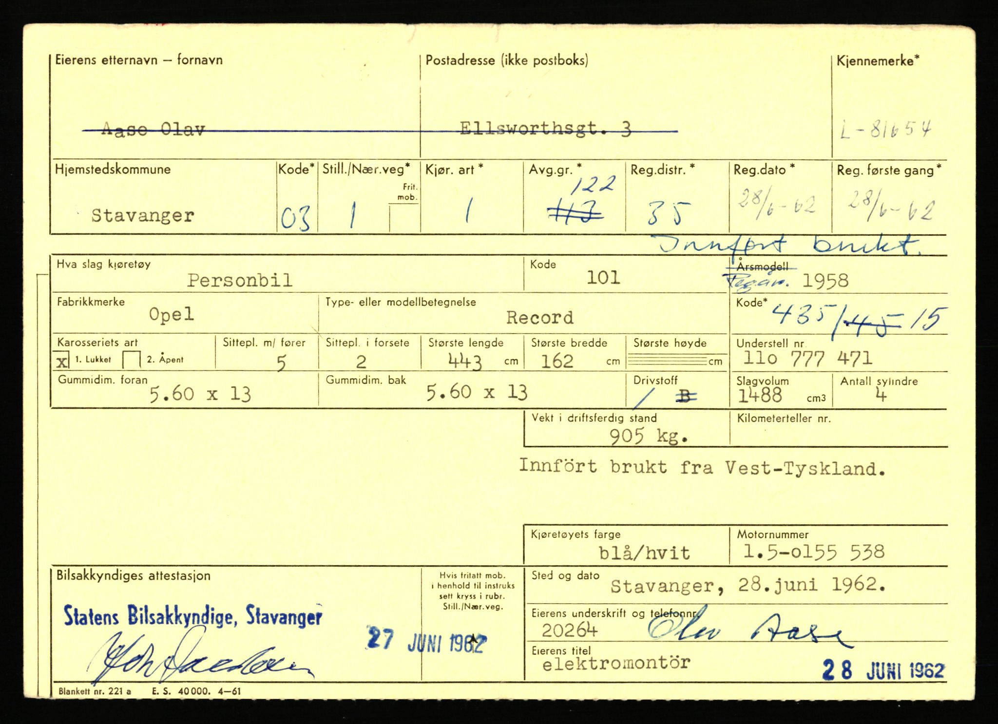 Stavanger trafikkstasjon, AV/SAST-A-101942/0/F/L0071: L-80500 - L-82199, 1930-1971, p. 1953