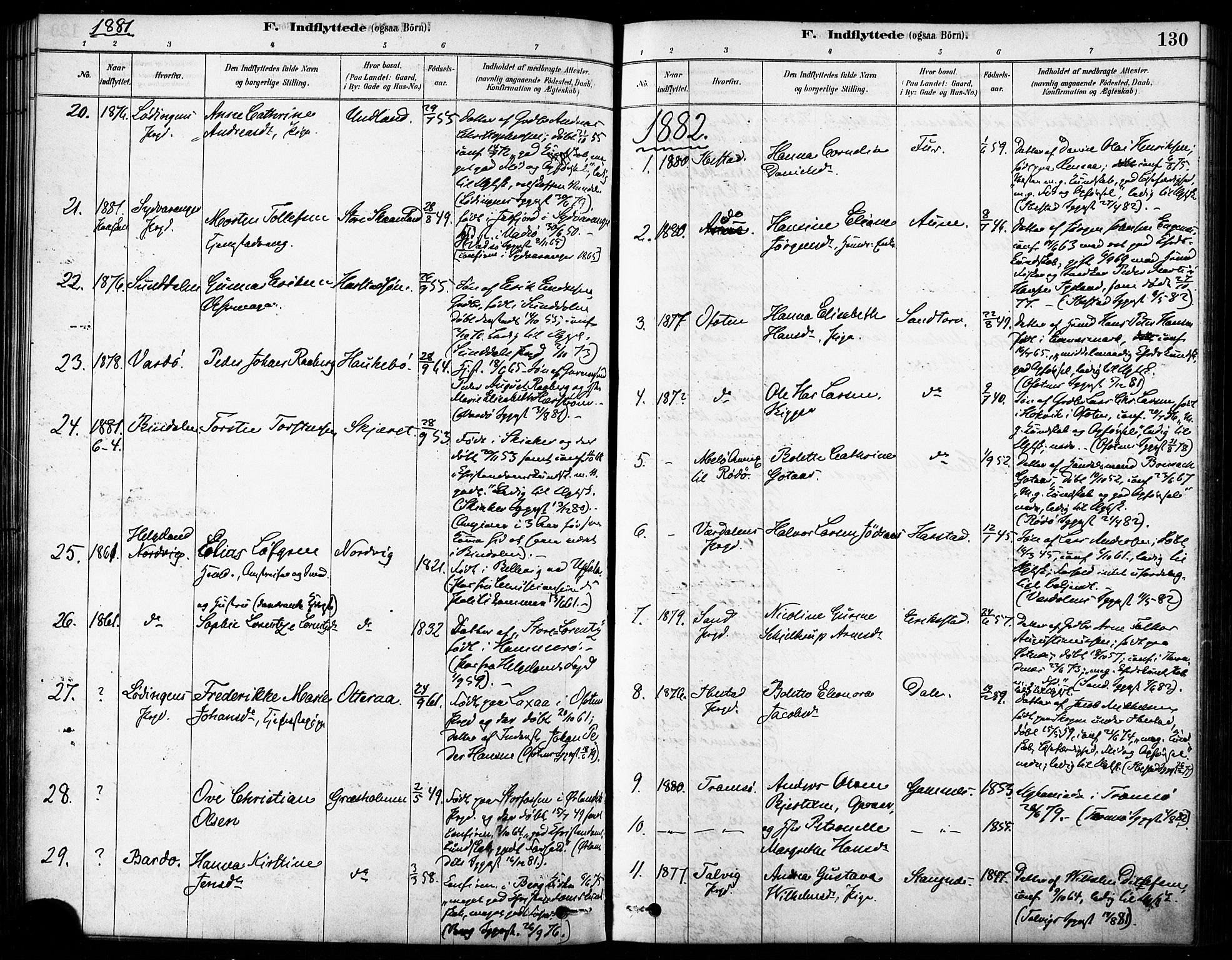 Trondenes sokneprestkontor, AV/SATØ-S-1319/H/Ha/L0015kirke: Parish register (official) no. 15, 1878-1889, p. 130