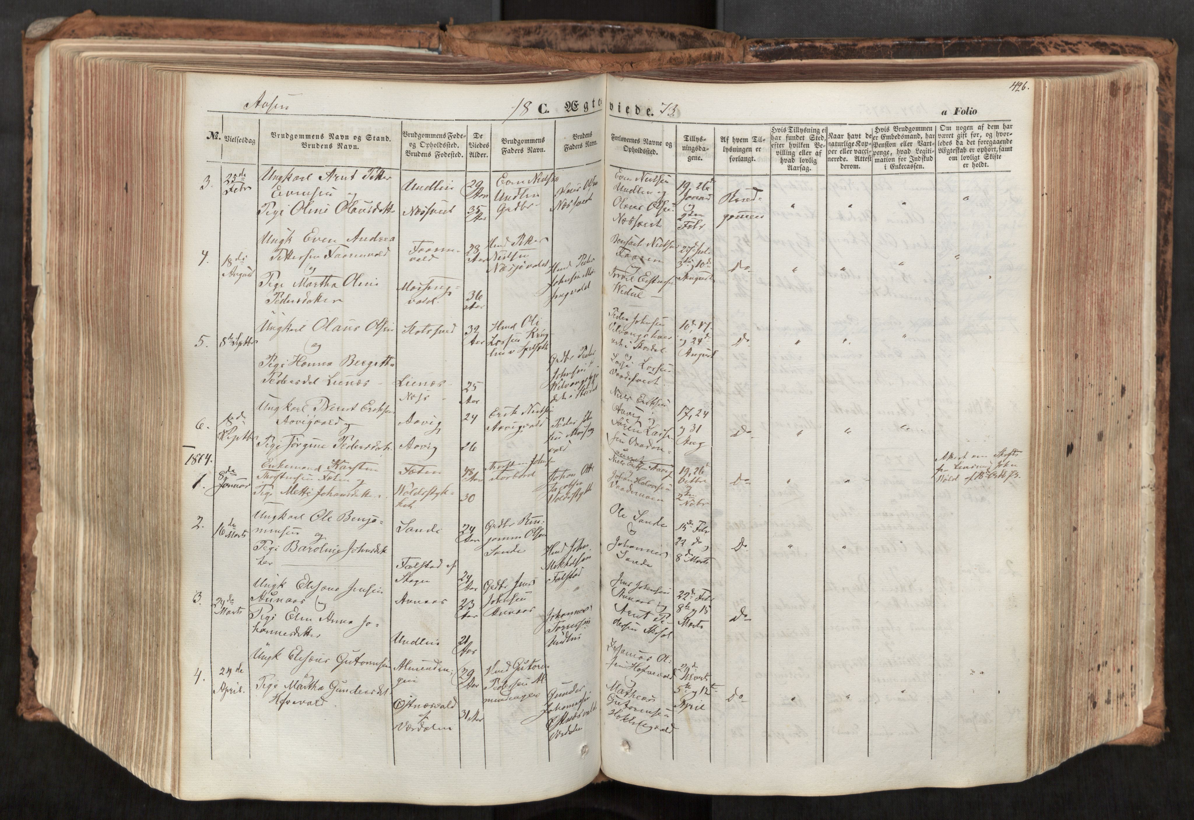 Ministerialprotokoller, klokkerbøker og fødselsregistre - Nord-Trøndelag, SAT/A-1458/713/L0116: Parish register (official) no. 713A07, 1850-1877, p. 426