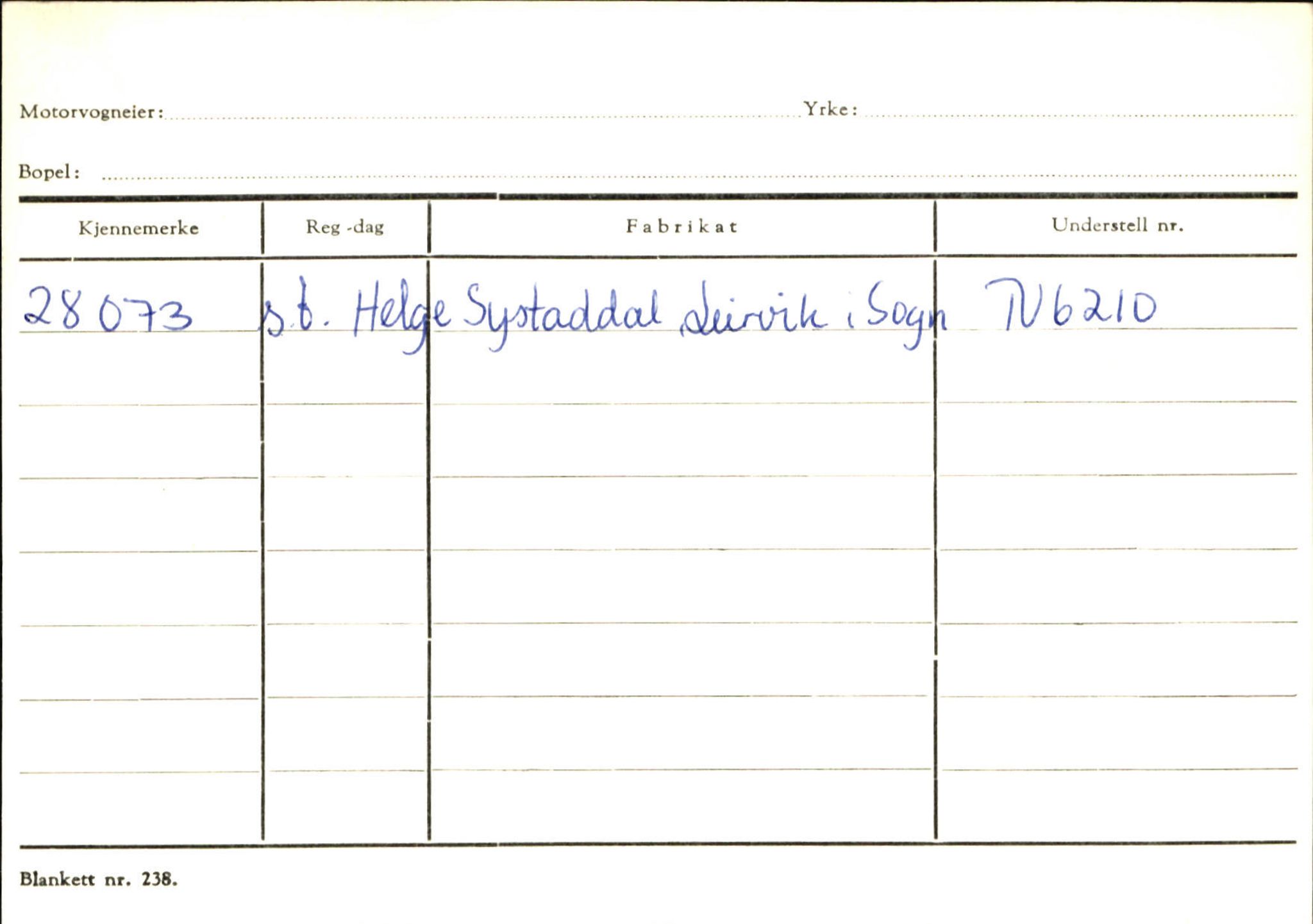 Statens vegvesen, Sogn og Fjordane vegkontor, SAB/A-5301/4/F/L0131: Eigarregister Høyanger P-Å. Stryn S-Å, 1945-1975, p. 420