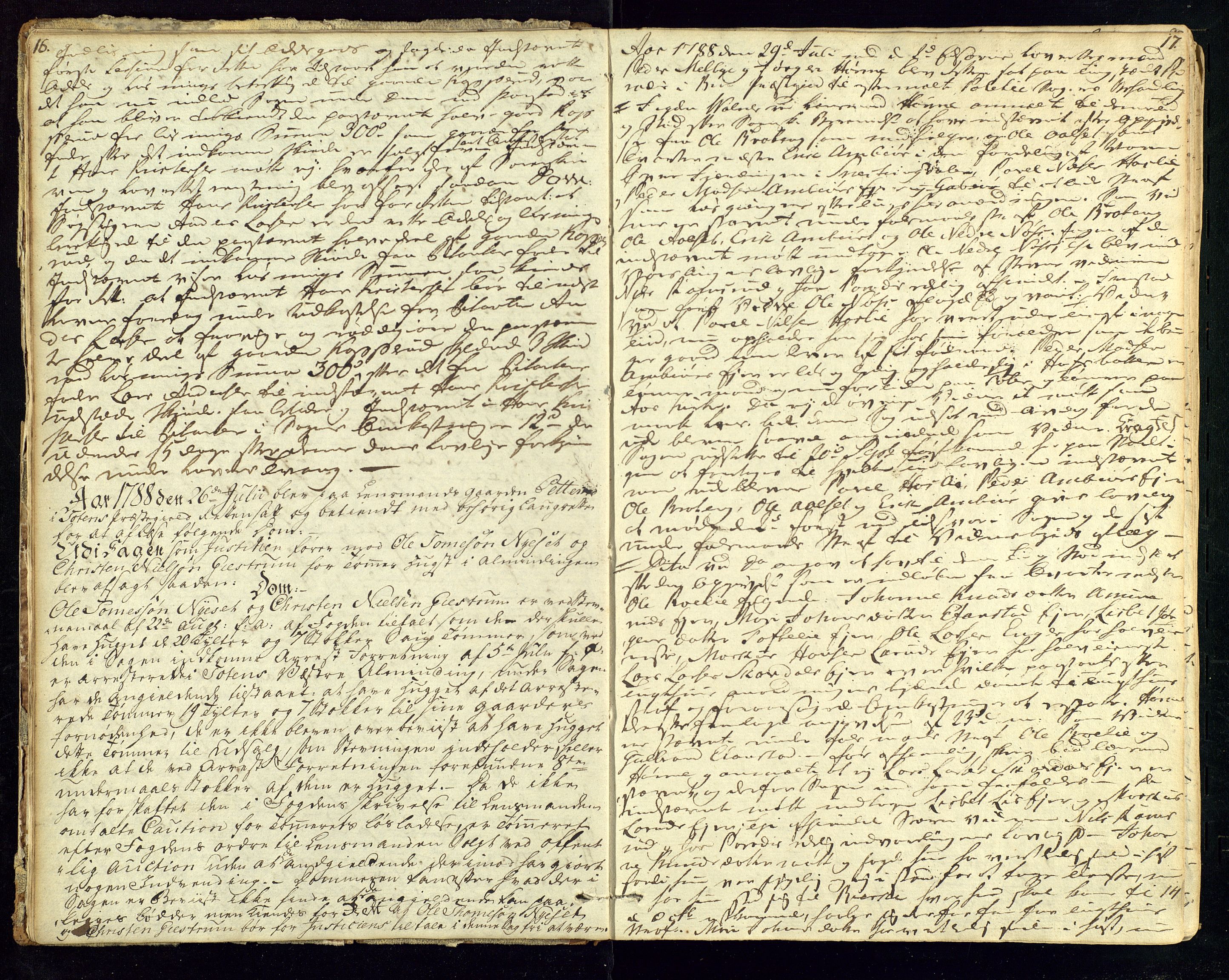 Toten tingrett, AV/SAH-TING-006/G/Gc/Gcb/L0001: Åstedsprotokoll, 1788-1800, p. 16-17
