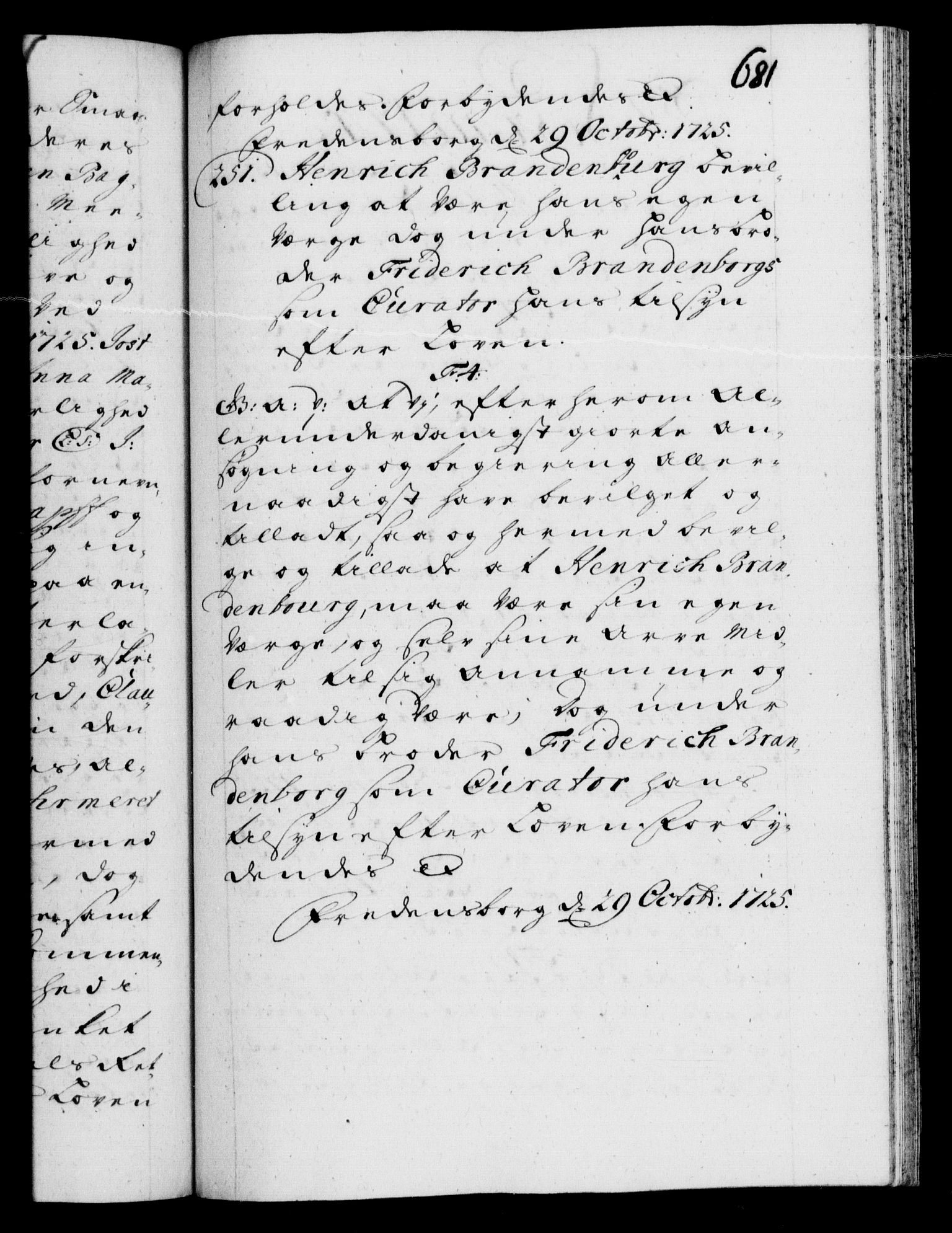 Danske Kanselli 1572-1799, AV/RA-EA-3023/F/Fc/Fca/Fcaa/L0024: Norske registre, 1723-1725, p. 681a