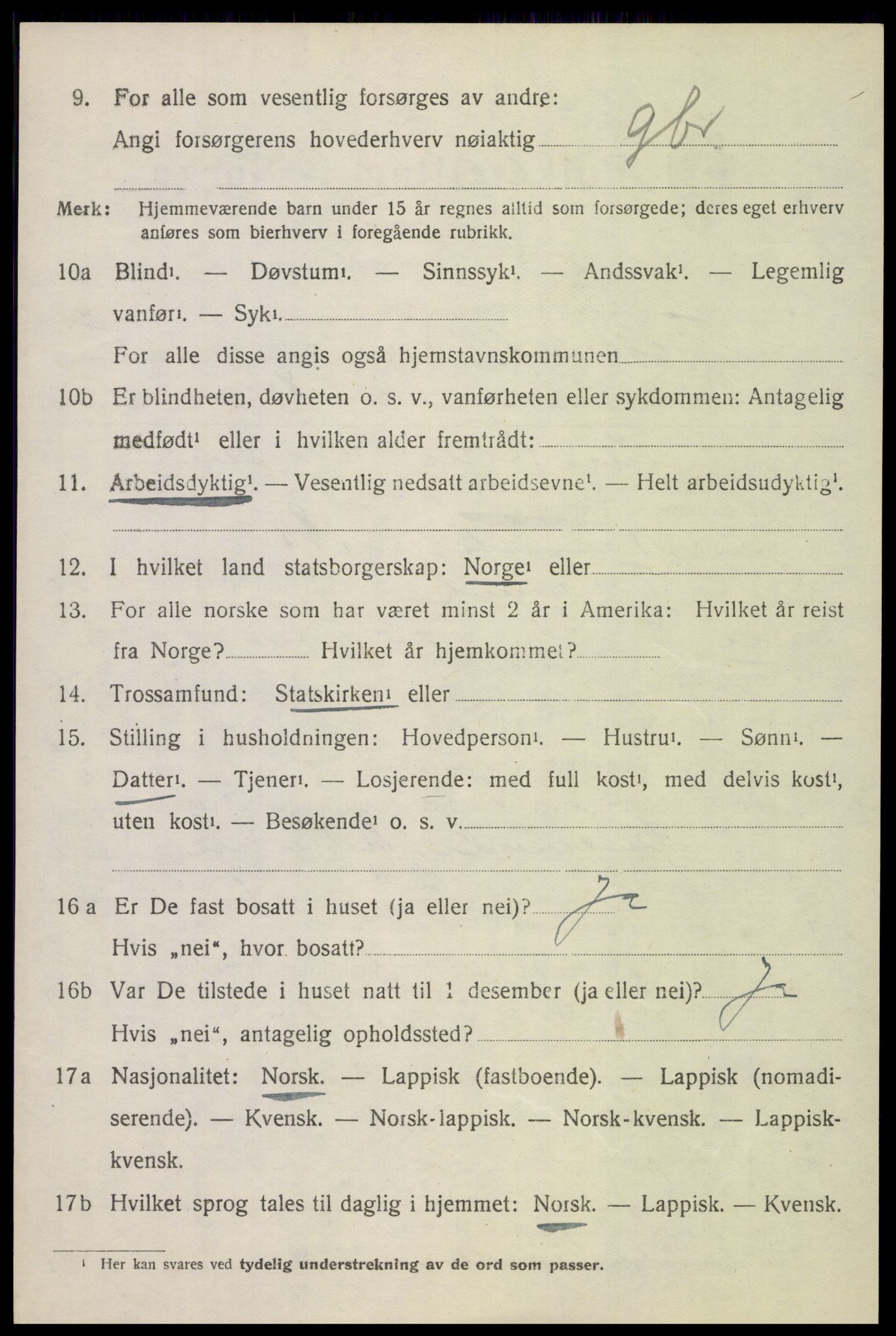 SAT, 1920 census for Tjeldsund, 1920, p. 2283