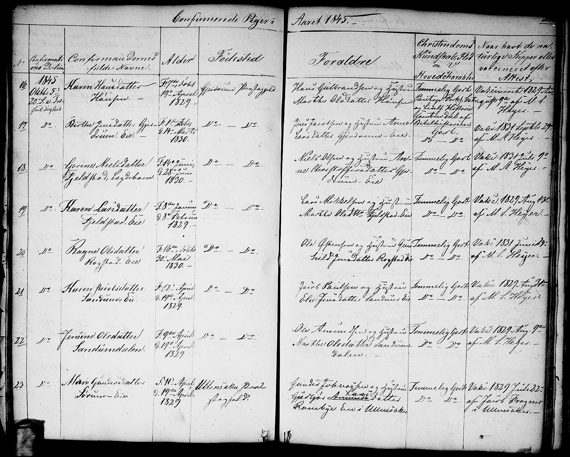Gjerdrum prestekontor Kirkebøker, SAO/A-10412b/G/Ga/L0002: Parish register (copy) no. I 2, 1836-1850, p. 205