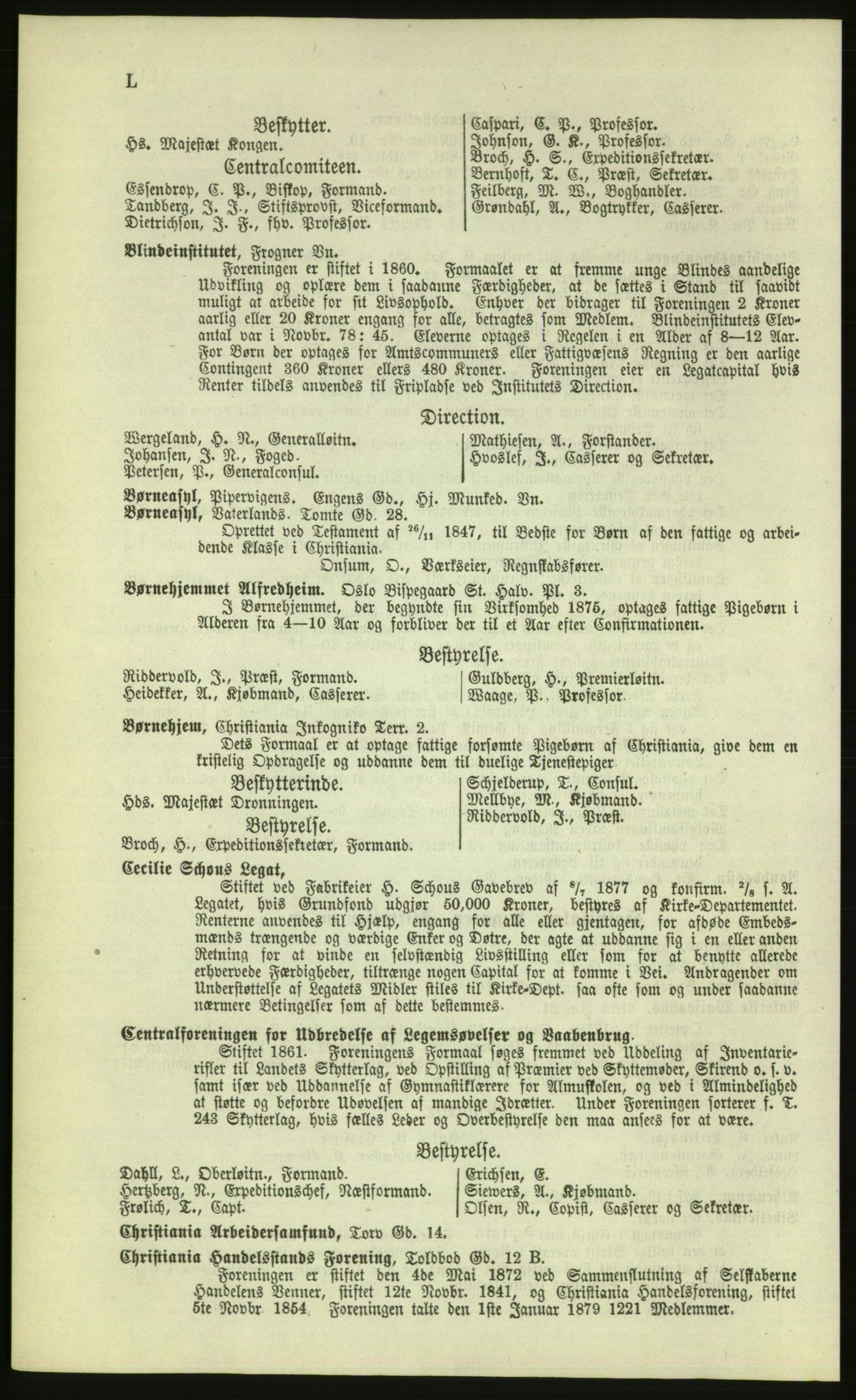 Kristiania/Oslo adressebok, PUBL/-, 1879, p. L