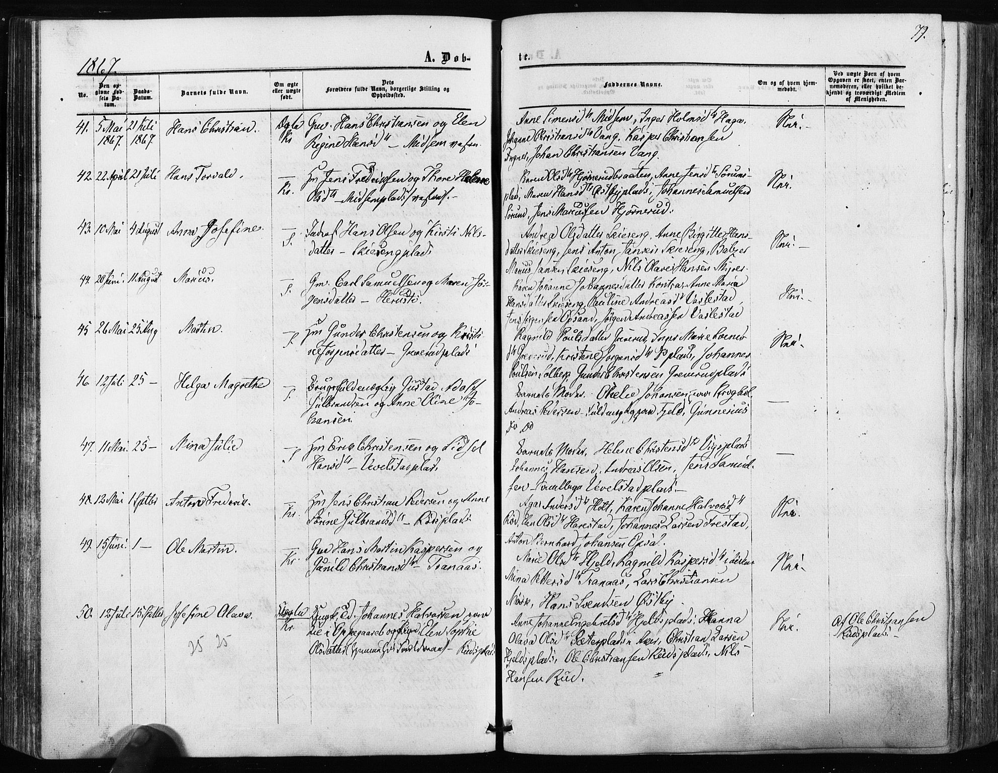 Kråkstad prestekontor Kirkebøker, AV/SAO-A-10125a/F/Fa/L0007: Parish register (official) no. I 7, 1858-1870, p. 79