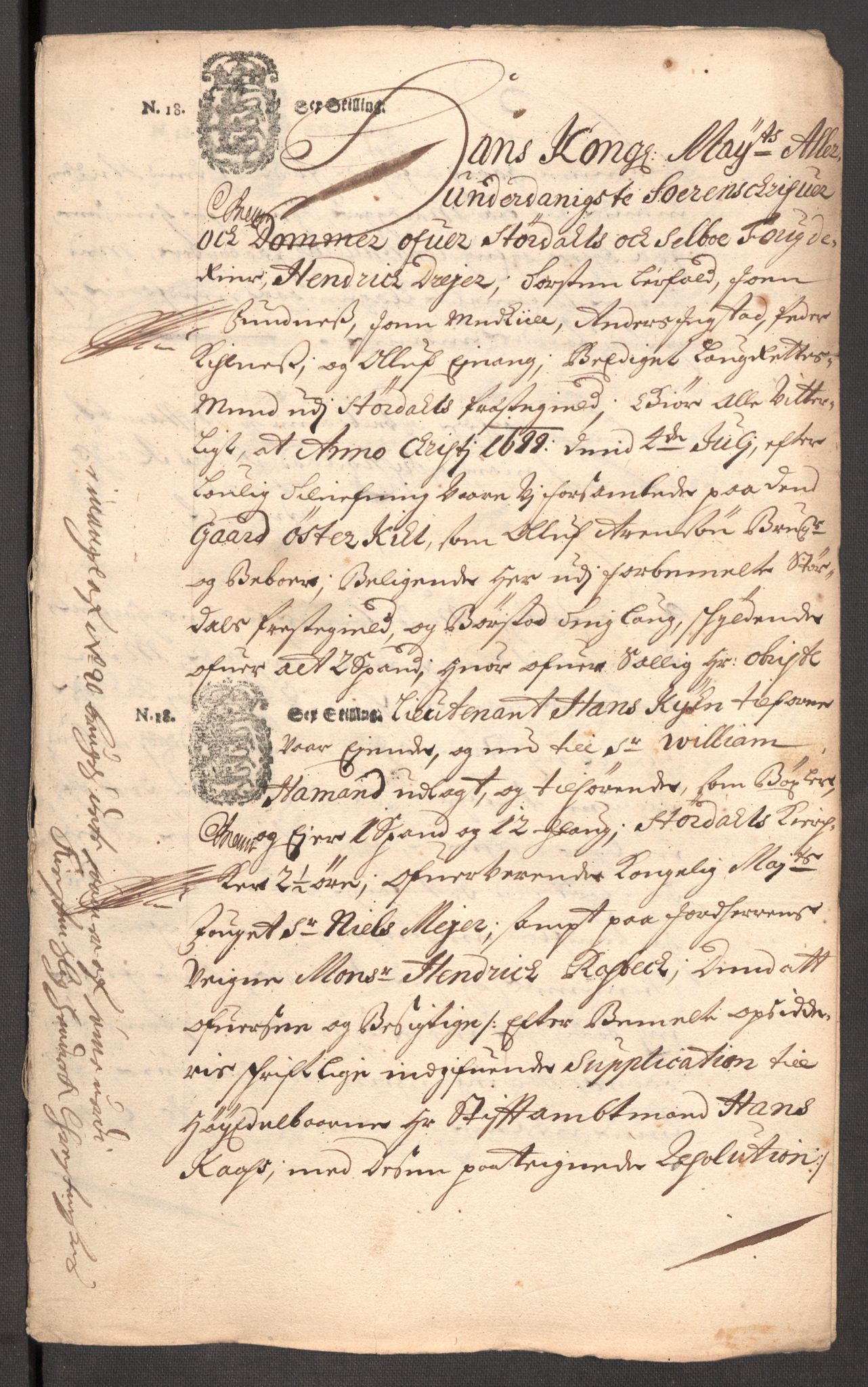 Rentekammeret inntil 1814, Reviderte regnskaper, Fogderegnskap, AV/RA-EA-4092/R62/L4191: Fogderegnskap Stjørdal og Verdal, 1699, p. 233