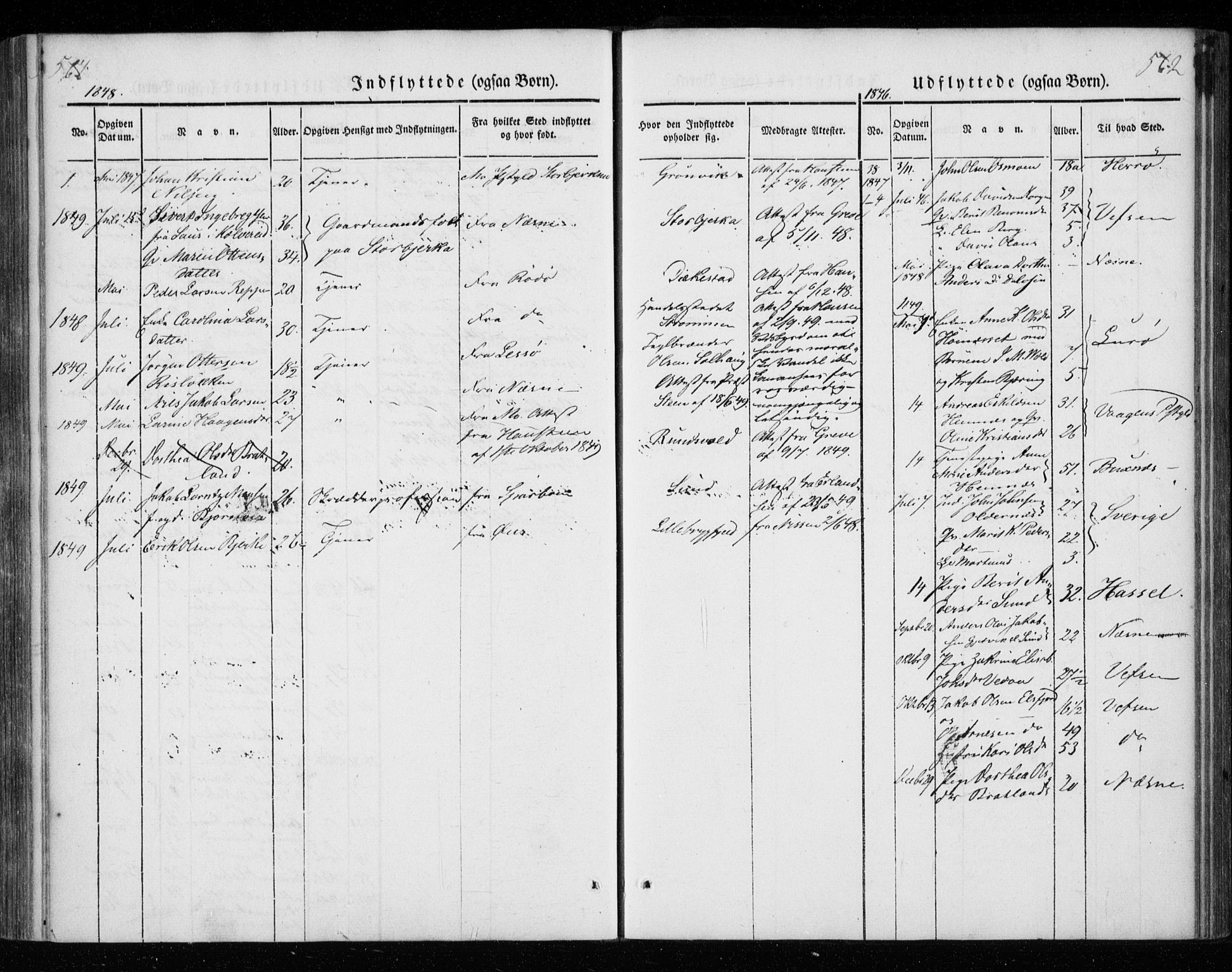 Ministerialprotokoller, klokkerbøker og fødselsregistre - Nordland, SAT/A-1459/825/L0355: Parish register (official) no. 825A09, 1842-1863, p. 561-562