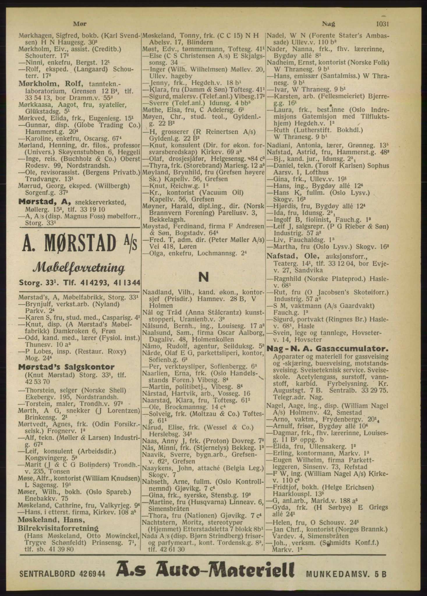 Kristiania/Oslo adressebok, PUBL/-, 1950, p. 1031