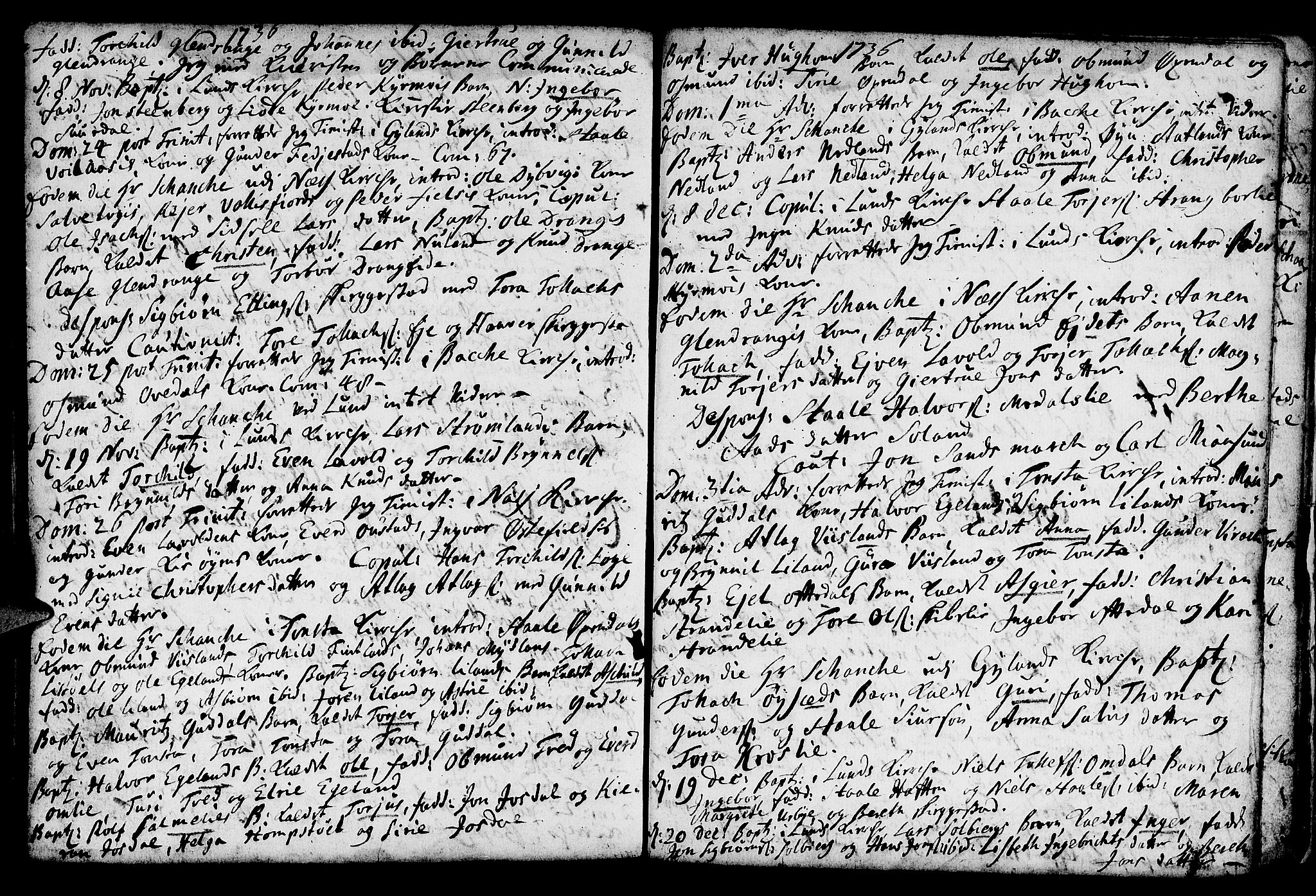 Lund sokneprestkontor, AV/SAST-A-101809/S06/L0001: Parish register (official) no. A 1, 1724-1737