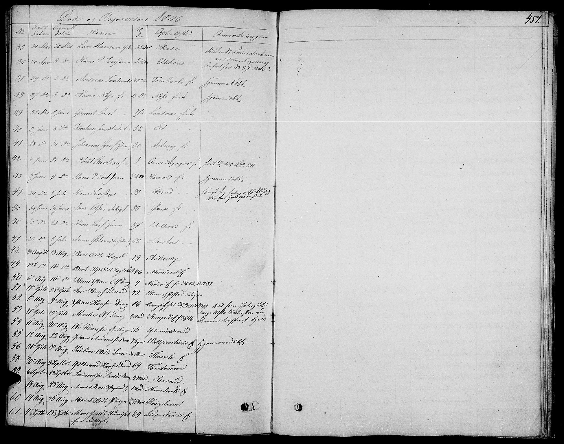 Land prestekontor, AV/SAH-PREST-120/H/Ha/Haa/L0008: Parish register (official) no. 8, 1830-1846, p. 457