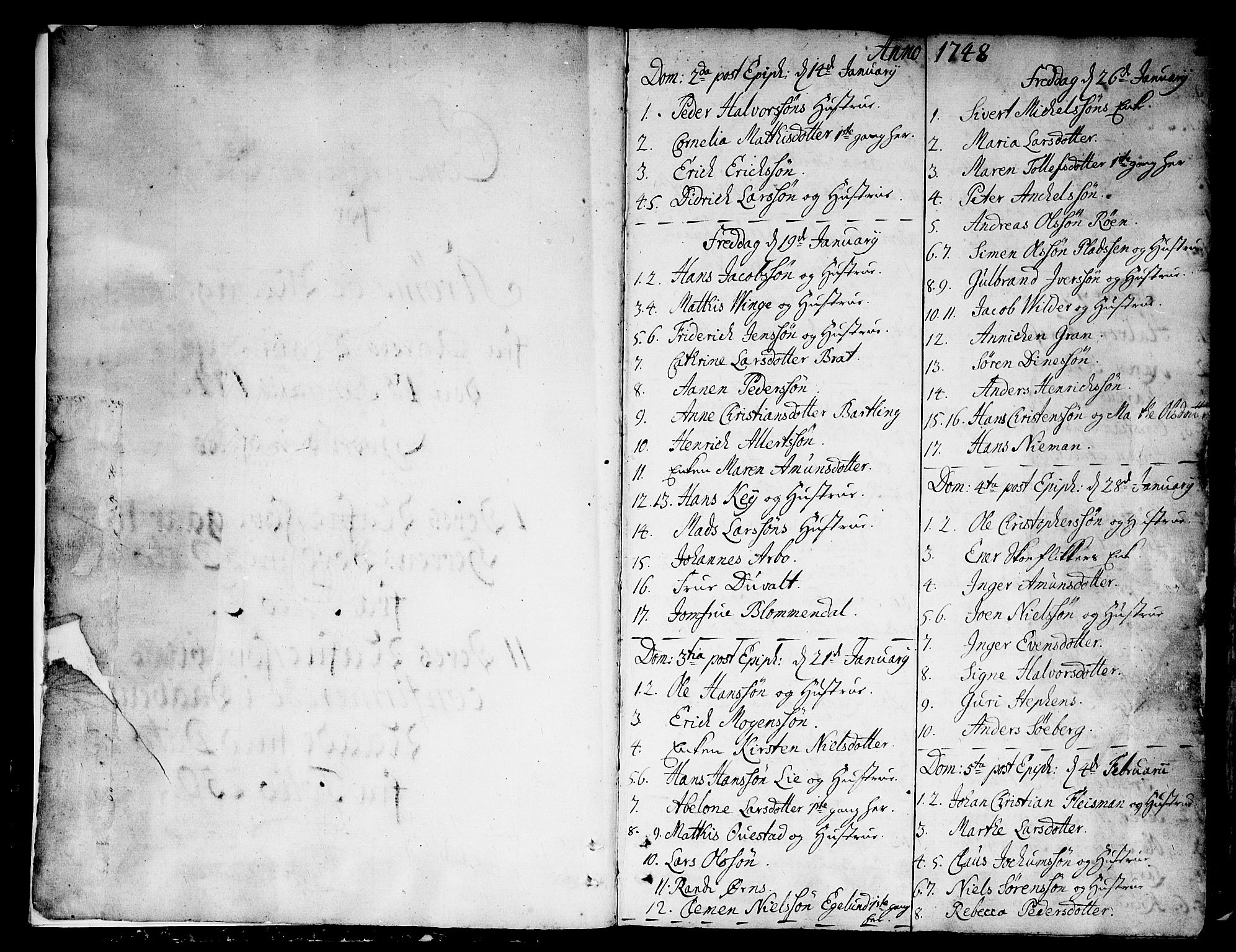 Strømsø kirkebøker, AV/SAKO-A-246/F/Fa/L0008: Parish register (official) no. I 8, 1748-1774, p. 2