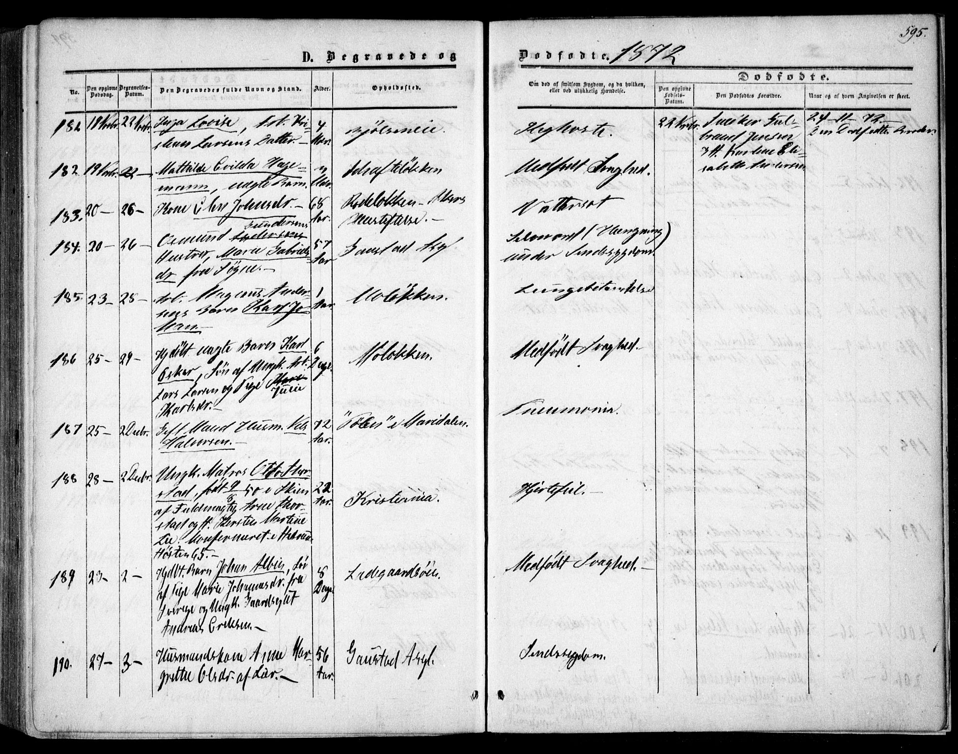 Vestre Aker prestekontor Kirkebøker, AV/SAO-A-10025/F/Fa/L0002: Parish register (official) no. 2, 1855-1877, p. 595