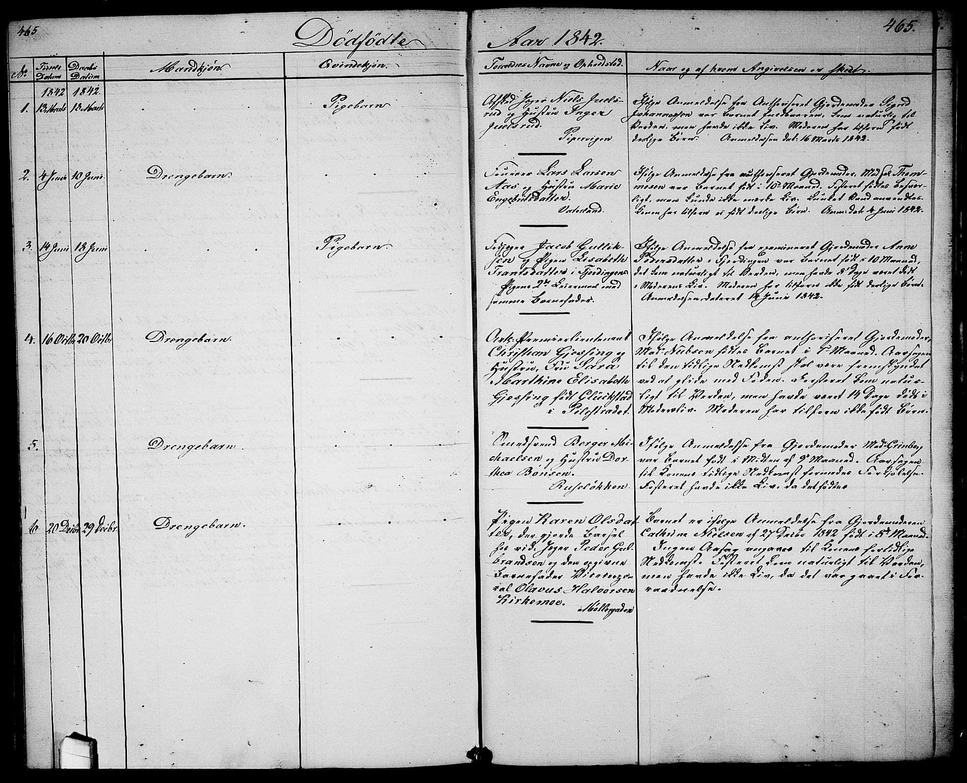 Garnisonsmenigheten Kirkebøker, SAO/A-10846/G/Ga/L0005: Parish register (copy) no. 5, 1841-1860, p. 465