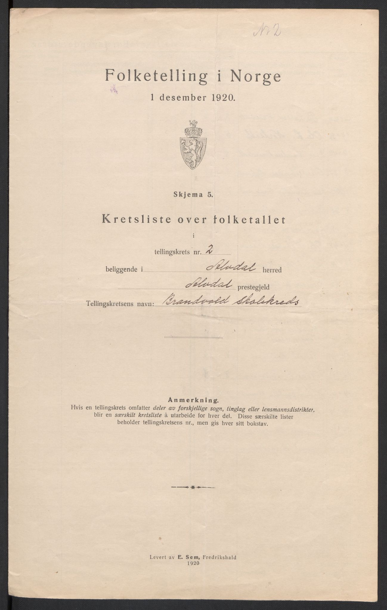 SAH, 1920 census for Alvdal, 1920, p. 17