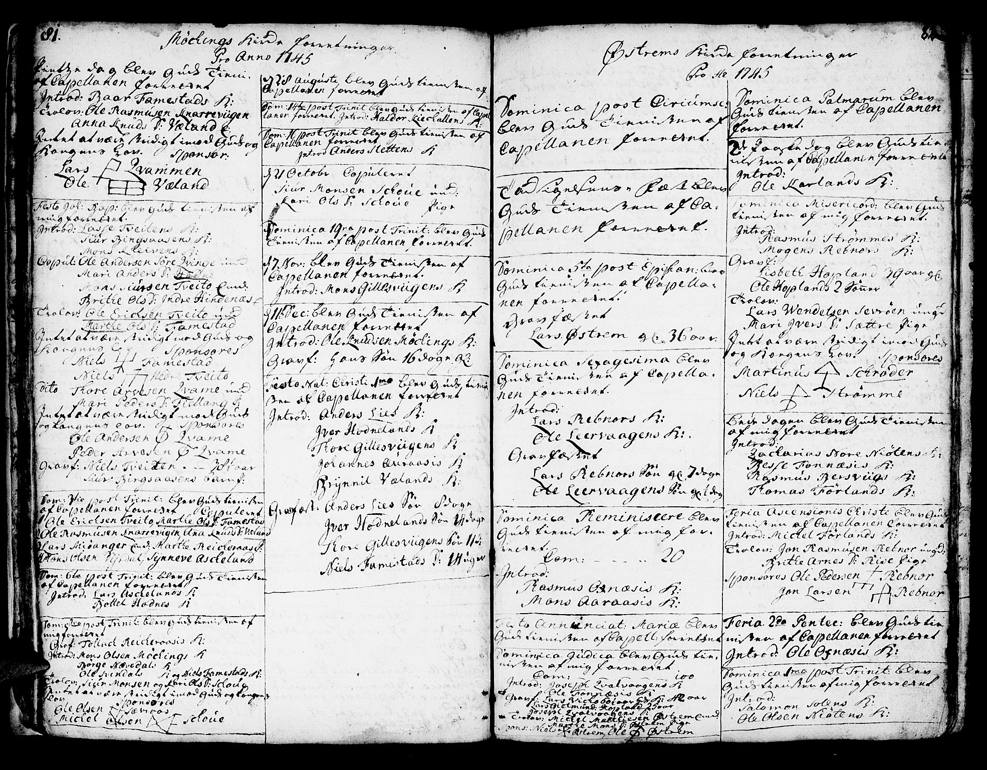 Lindås Sokneprestembete, SAB/A-76701/H/Haa: Parish register (official) no. A 2, 1740-1748, p. 81-82