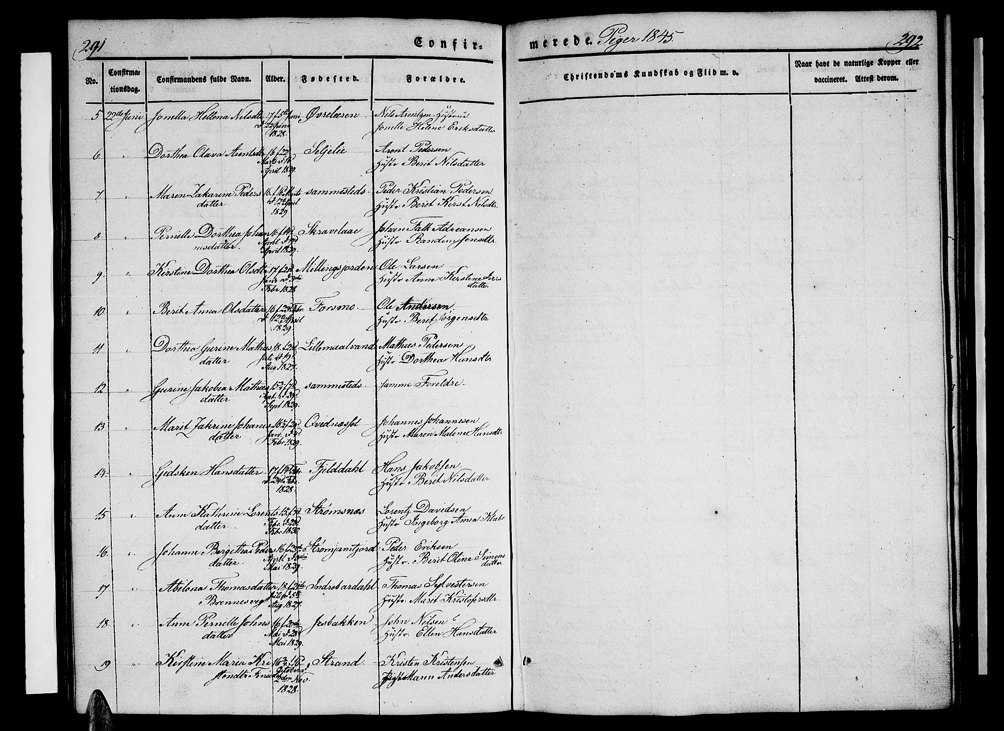 Ministerialprotokoller, klokkerbøker og fødselsregistre - Nordland, AV/SAT-A-1459/825/L0364: Parish register (copy) no. 825C01, 1841-1863, p. 291-292