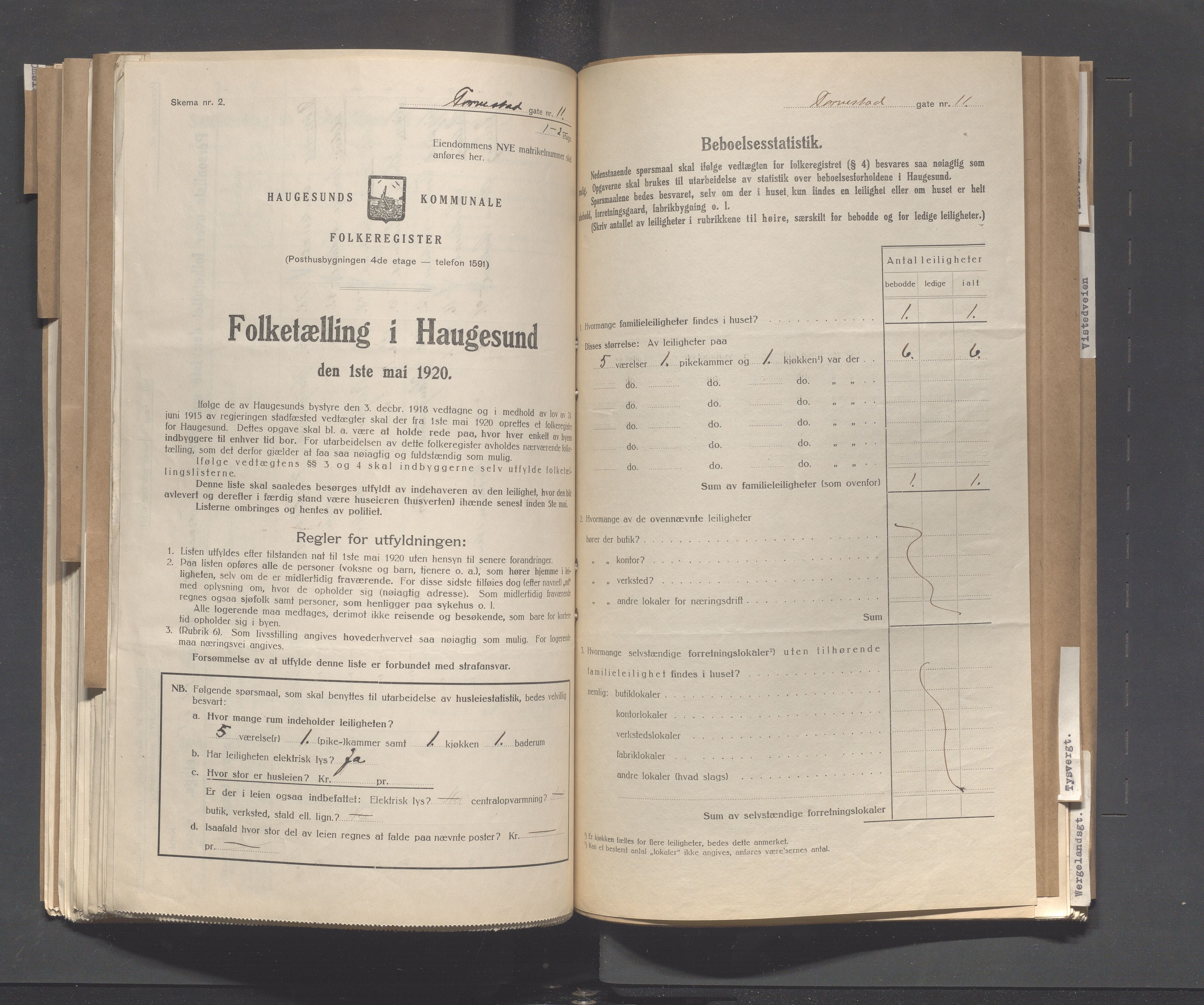 IKAR, Local census 1.5.1920 for Haugesund, 1920, p. 5250