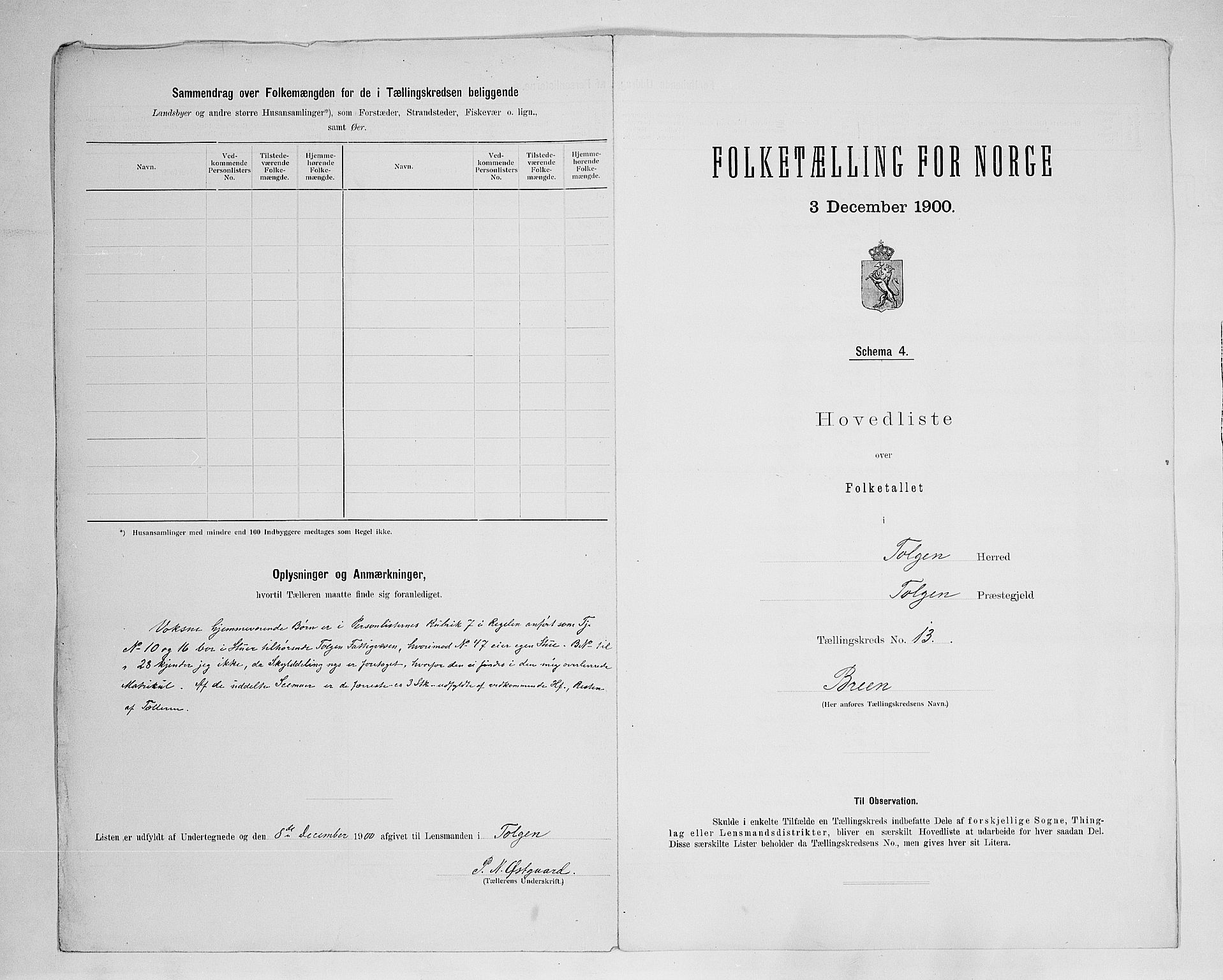 SAH, 1900 census for Tolga, 1900, p. 53