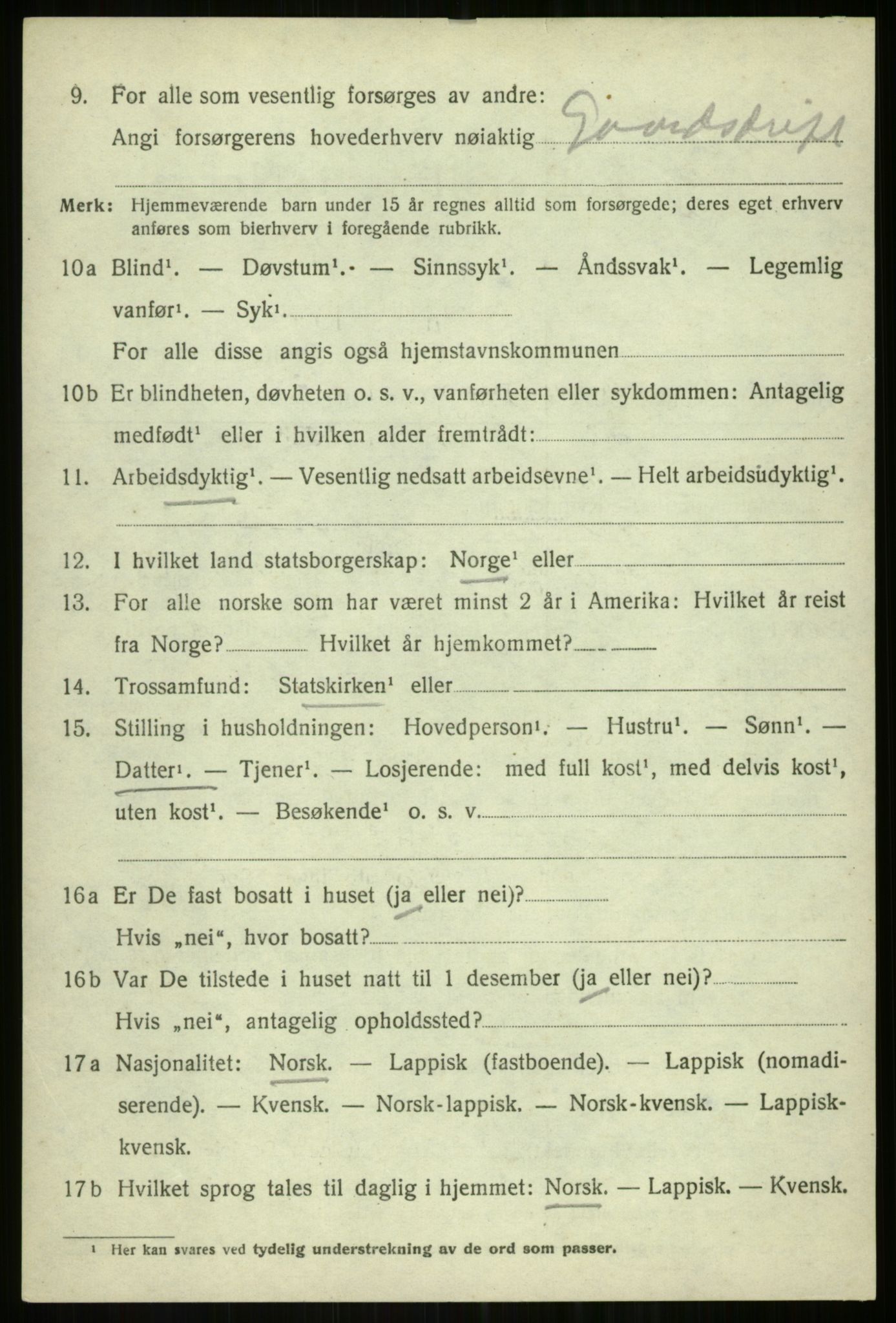 SATØ, 1920 census for Balsfjord, 1920, p. 7490