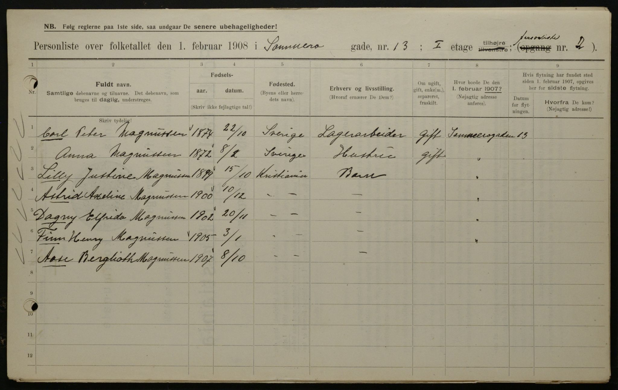 OBA, Municipal Census 1908 for Kristiania, 1908, p. 89855