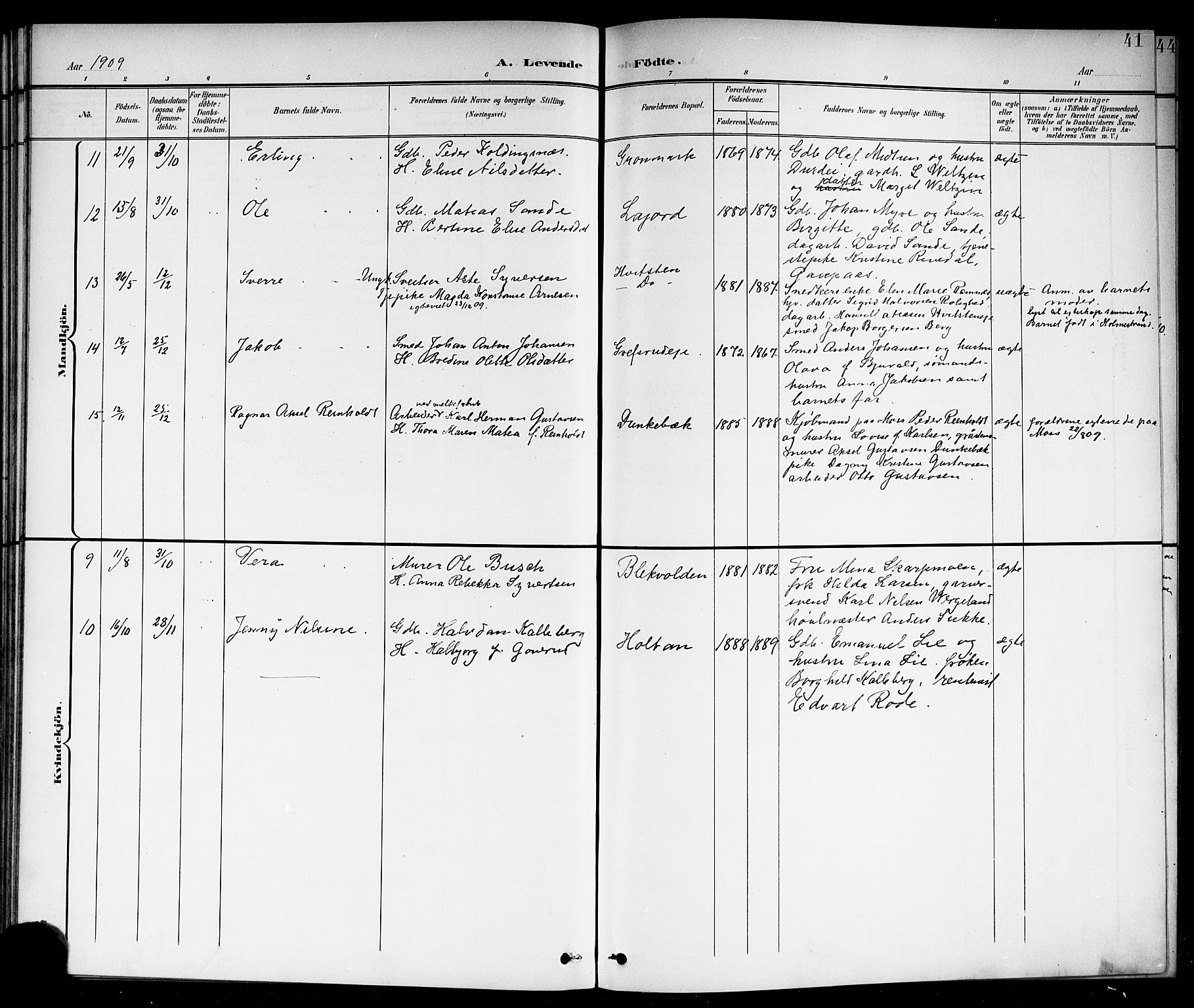 Botne kirkebøker, SAKO/A-340/G/Ga/L0004: Parish register (copy) no. I 4, 1899-1915, p. 41