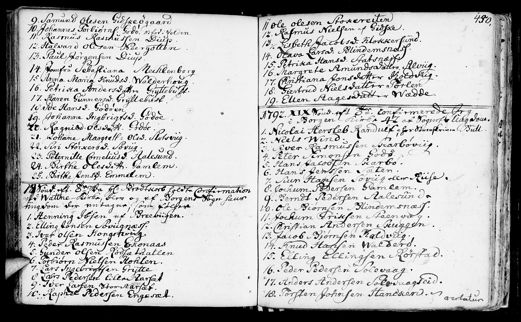 Ministerialprotokoller, klokkerbøker og fødselsregistre - Møre og Romsdal, AV/SAT-A-1454/528/L0393: Parish register (official) no. 528A04, 1762-1800, p. 450