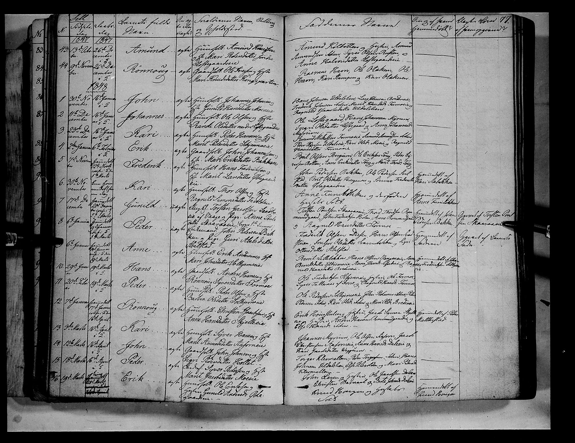 Vågå prestekontor, SAH/PREST-076/H/Ha/Haa/L0005: Parish register (official) no. 5 /3, 1842-1856, p. 77