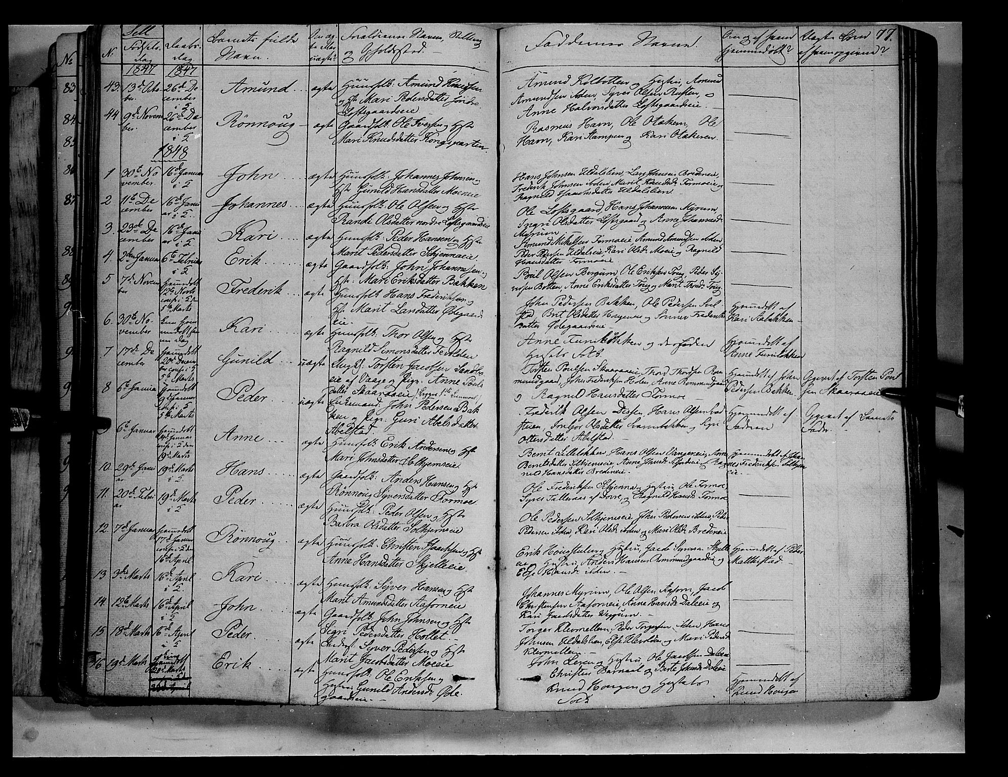 Vågå prestekontor, AV/SAH-PREST-076/H/Ha/Haa/L0005: Parish register (official) no. 5 /3, 1842-1856, p. 77