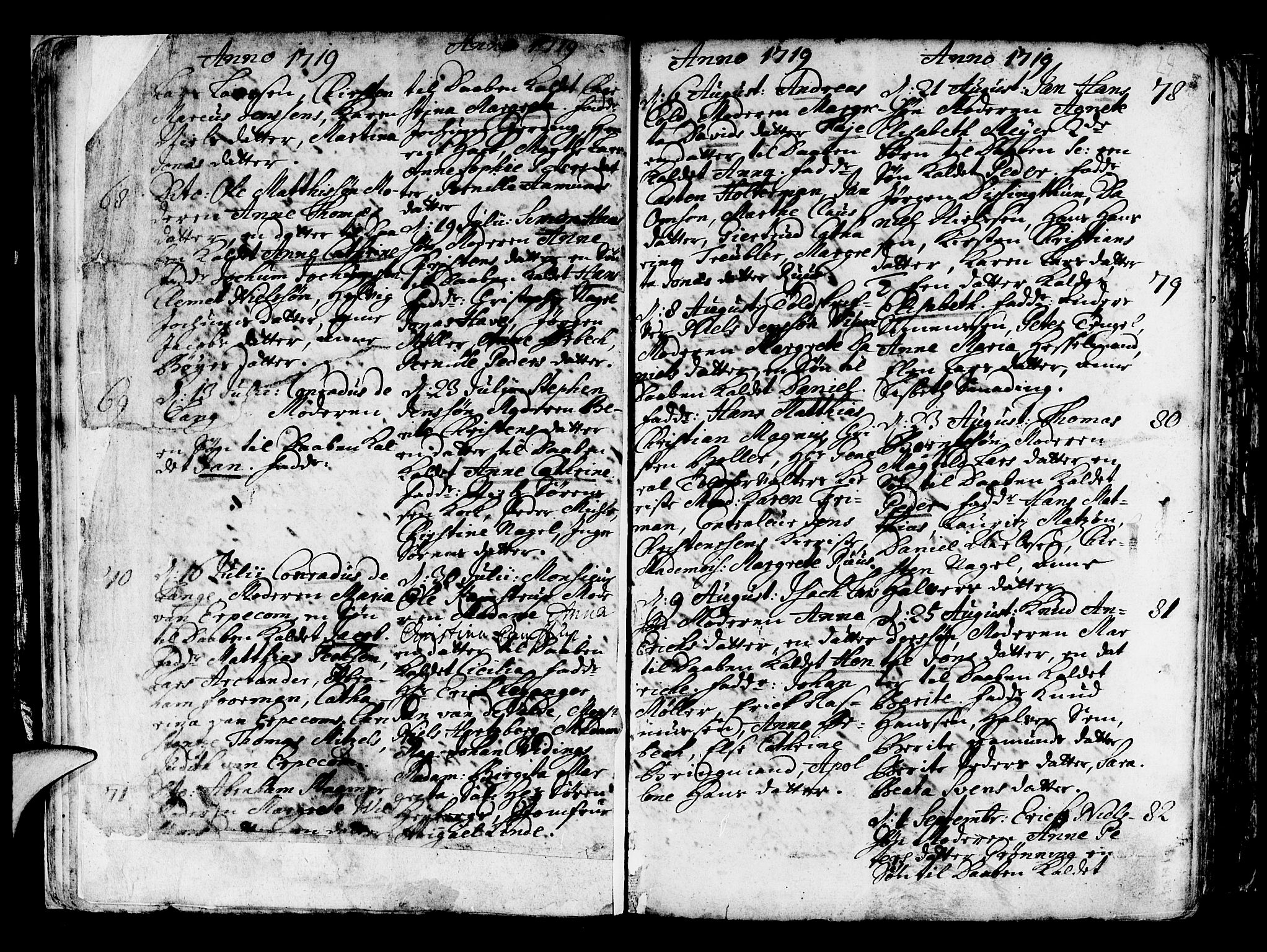 Nykirken Sokneprestembete, AV/SAB-A-77101/H/Haa/L0003: Parish register (official) no. A 3, 1717-1764, p. 24