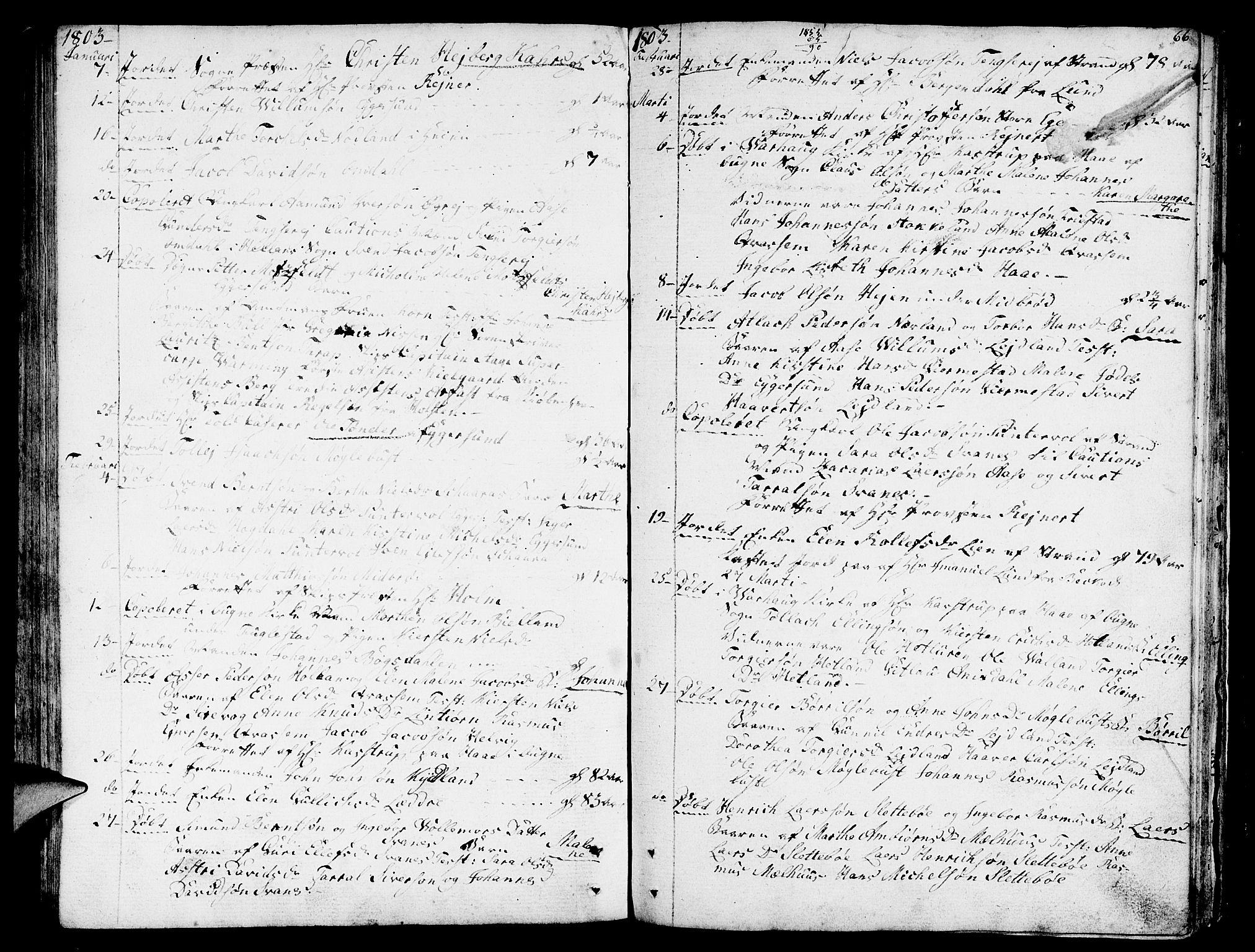 Eigersund sokneprestkontor, AV/SAST-A-101807/S08/L0005: Parish register (official) no. A 5 /1, 1790-1808, p. 66