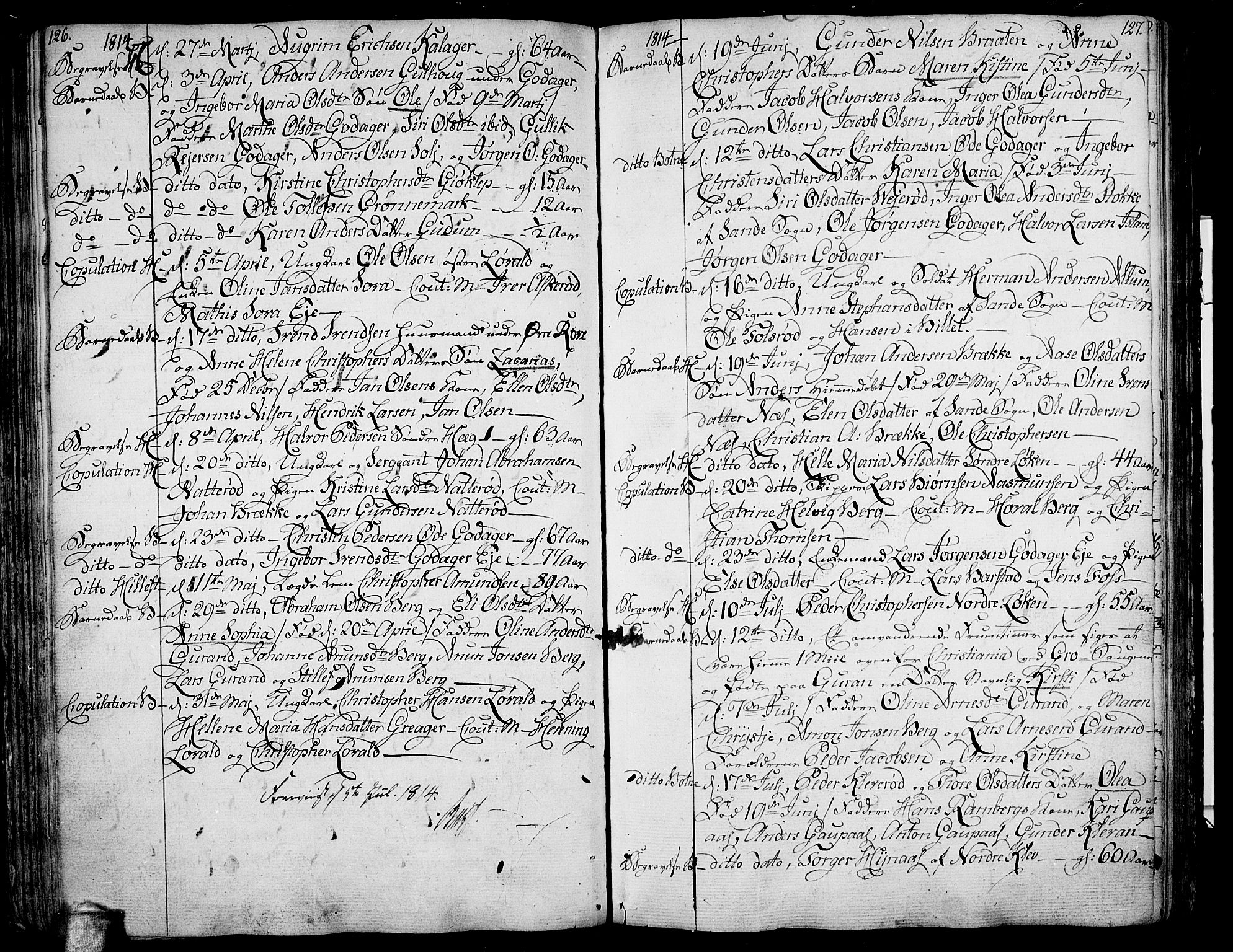 Botne kirkebøker, AV/SAKO-A-340/F/Fa/L0003: Parish register (official) no. I 3 /1, 1792-1844, p. 126-127