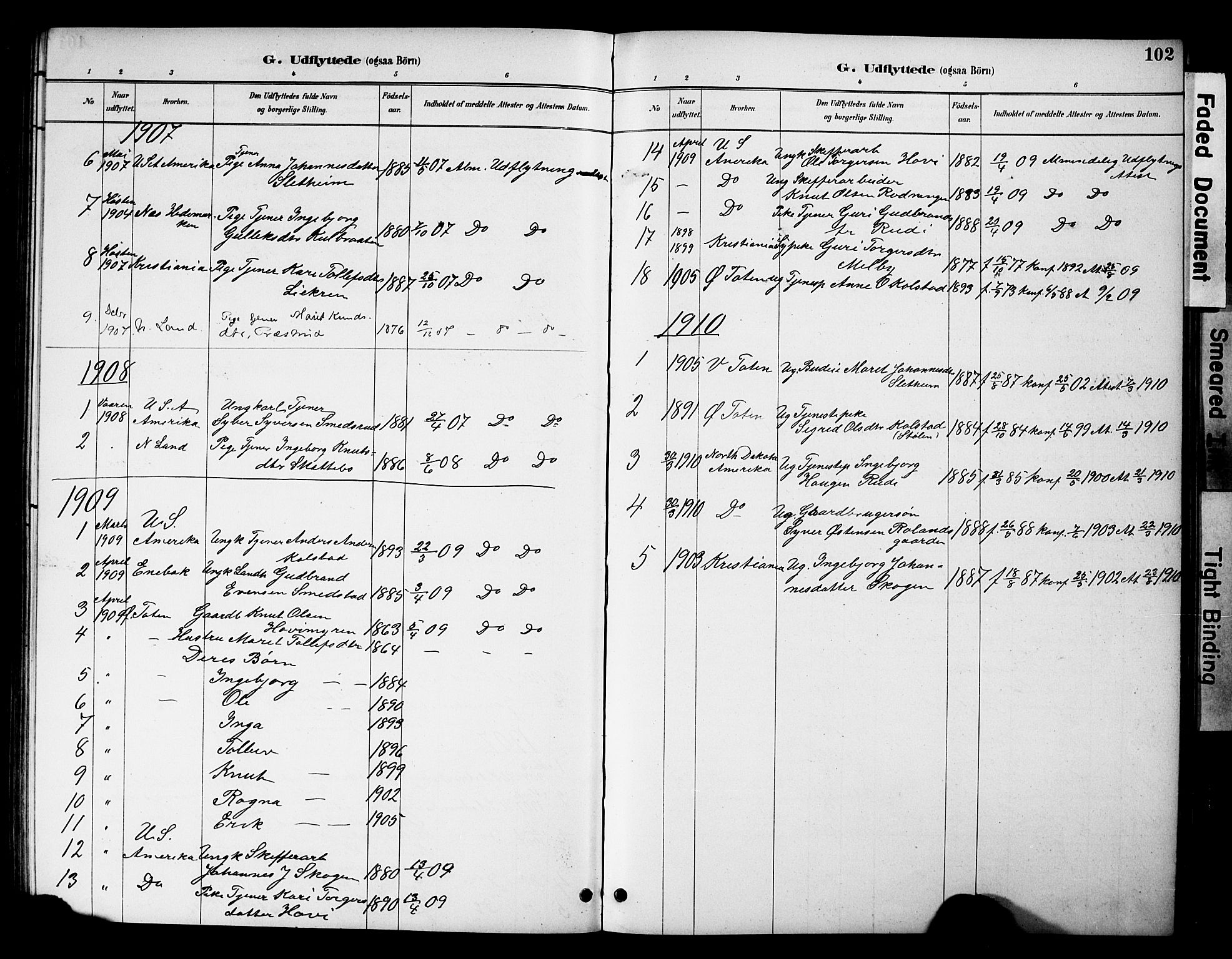 Øystre Slidre prestekontor, SAH/PREST-138/H/Ha/Hab/L0005: Parish register (copy) no. 5, 1887-1910, p. 102