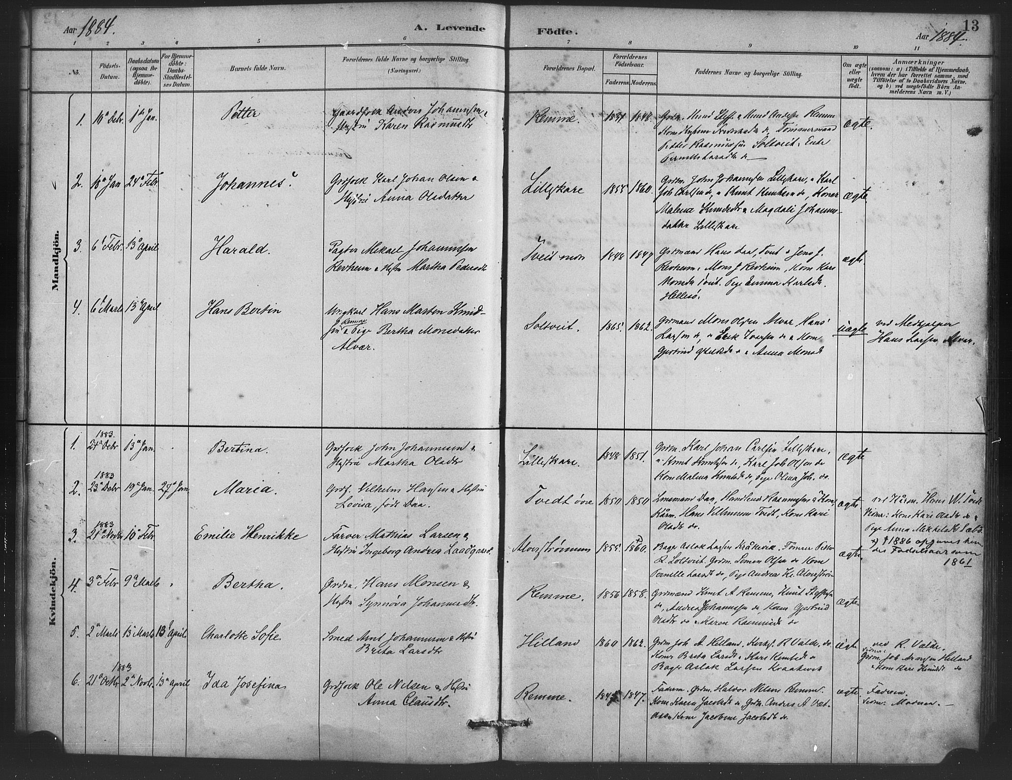 Alversund Sokneprestembete, AV/SAB-A-73901/H/Ha/Haa/Haaa/L0001: Parish register (official) no. A 1, 1882-1896, p. 13