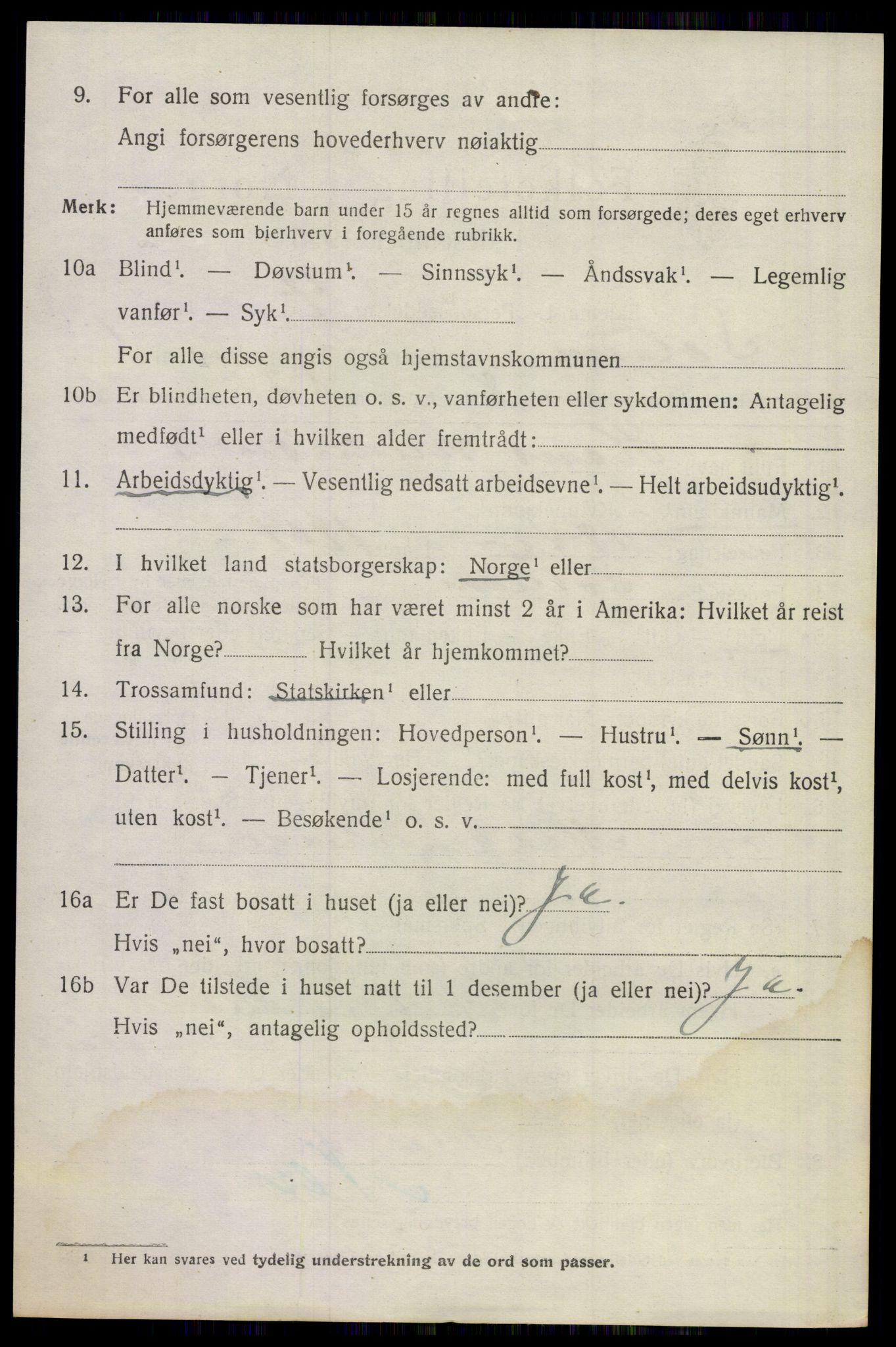 SAKO, 1920 census for Solum, 1920, p. 4221