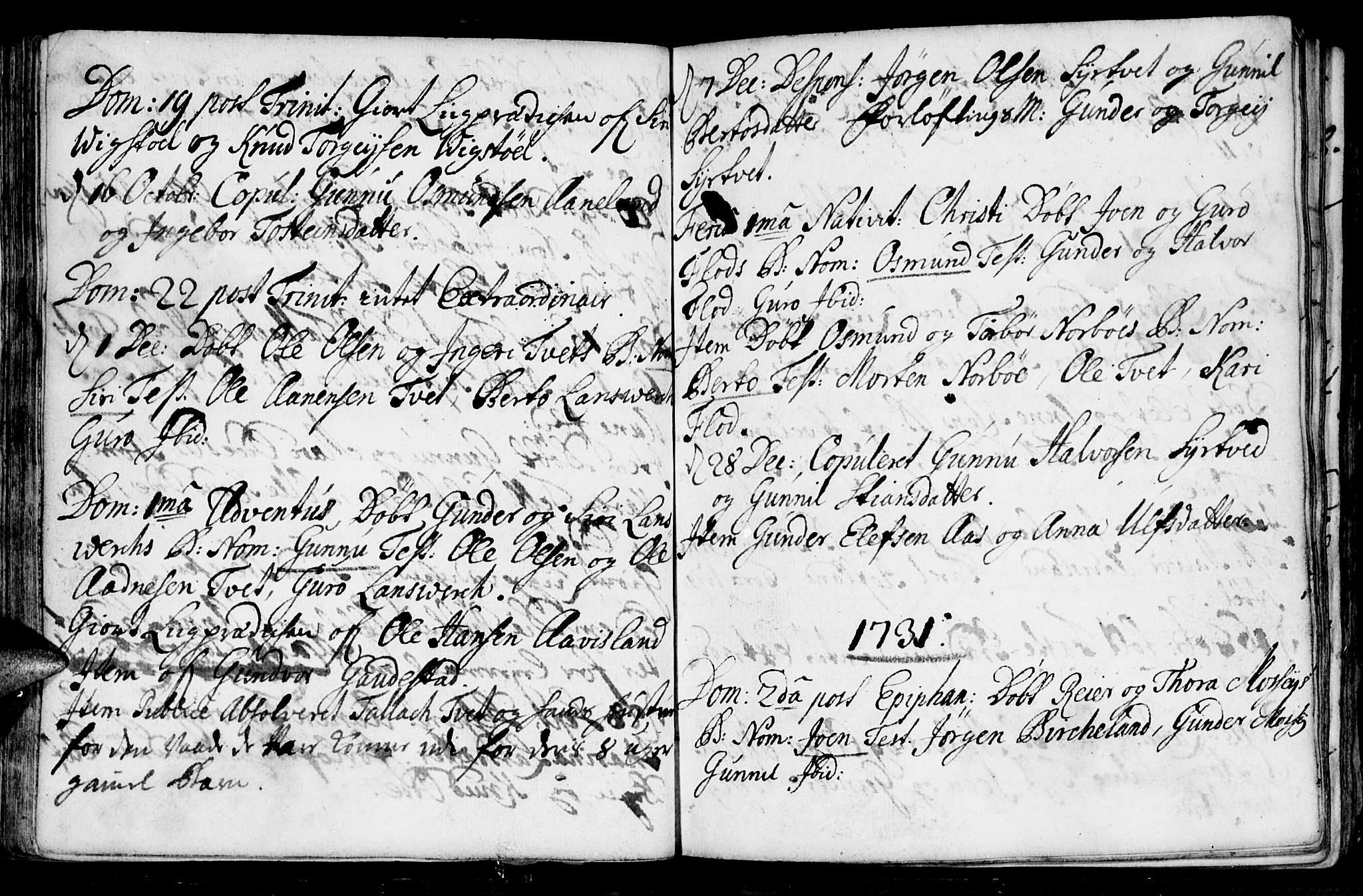Evje sokneprestkontor, SAK/1111-0008/F/Fa/Faa/L0001: Parish register (official) no. A 1, 1705-1760, p. 60