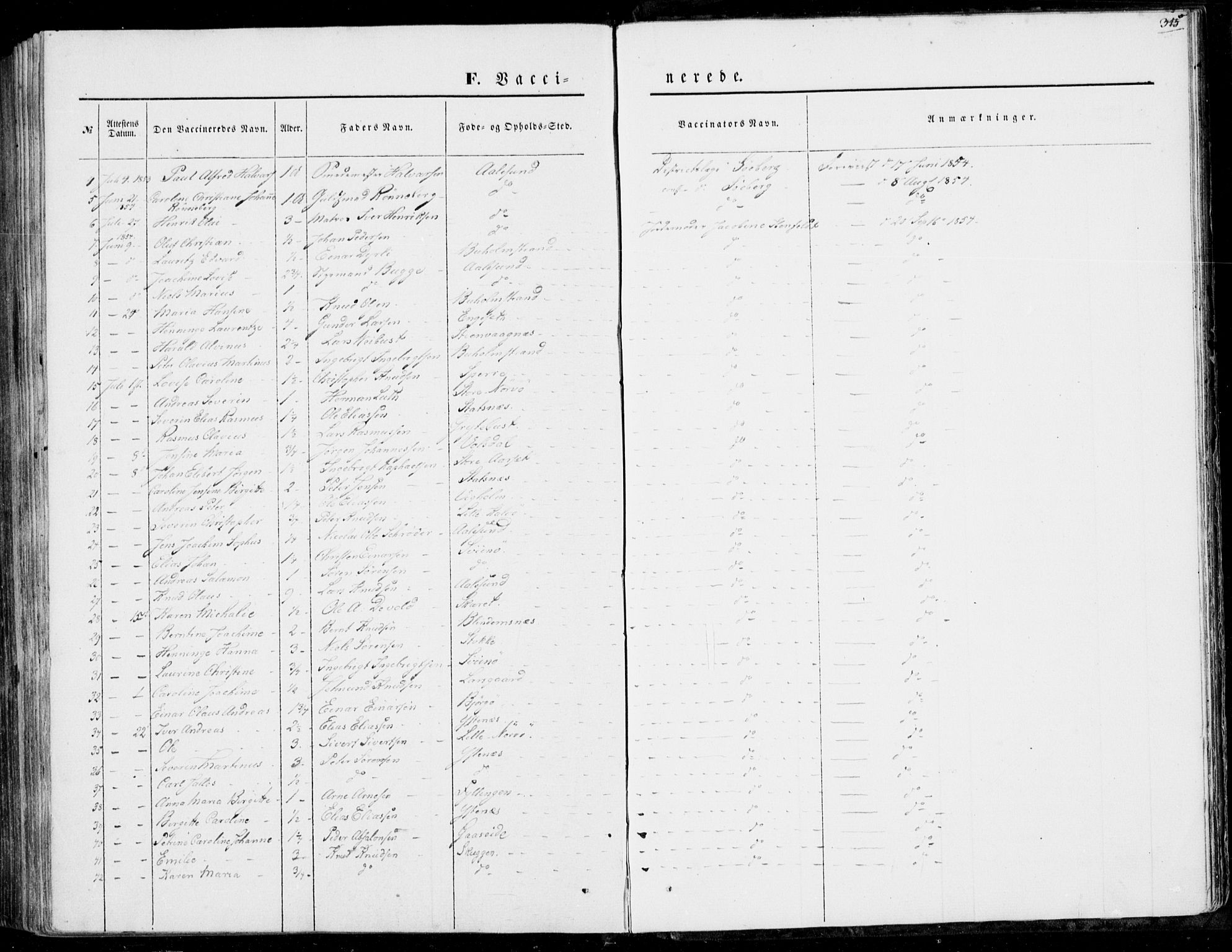 Ministerialprotokoller, klokkerbøker og fødselsregistre - Møre og Romsdal, AV/SAT-A-1454/528/L0397: Parish register (official) no. 528A08, 1848-1858, p. 315