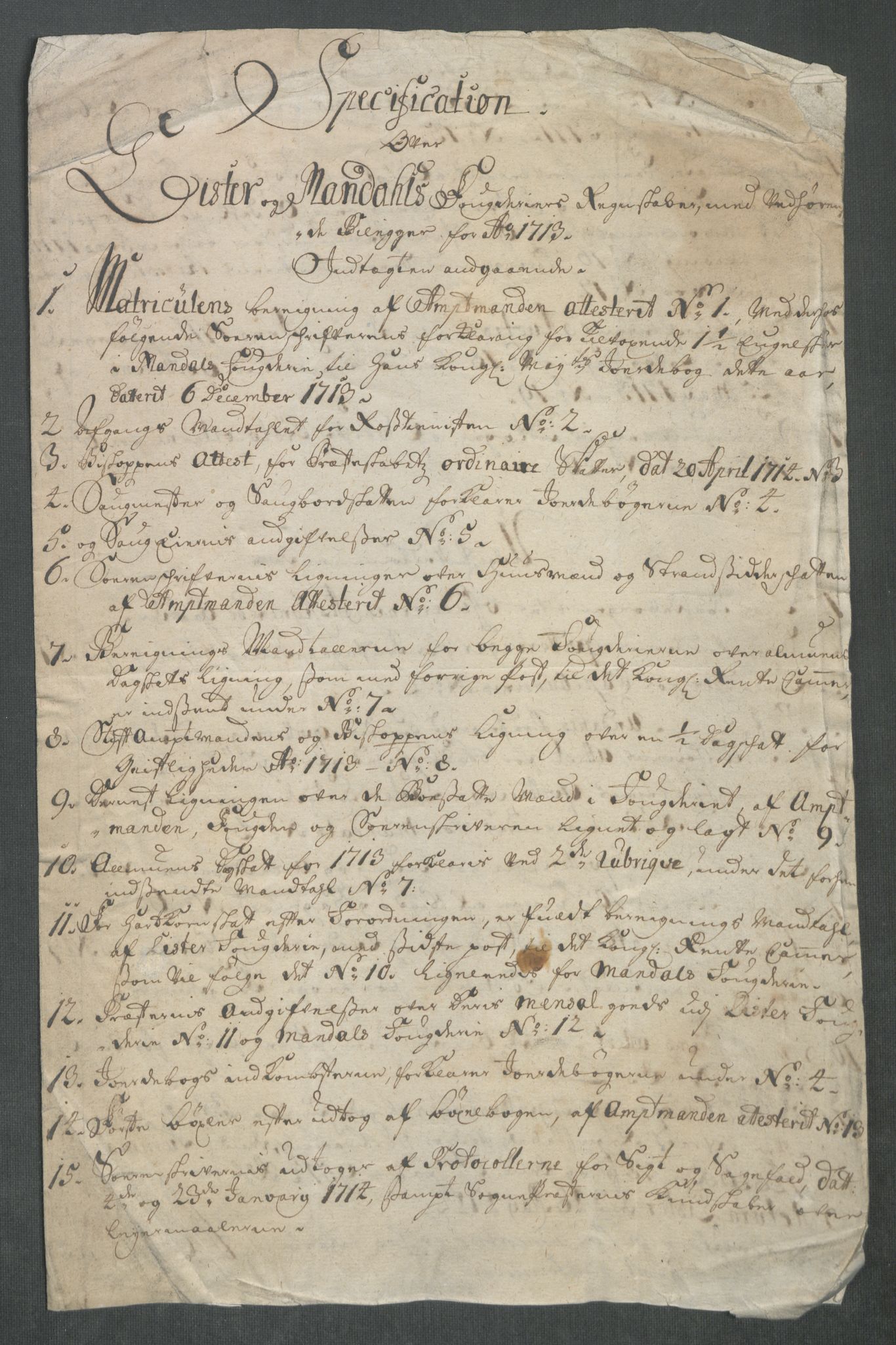 Rentekammeret inntil 1814, Reviderte regnskaper, Fogderegnskap, RA/EA-4092/R43/L2556: Fogderegnskap Lista og Mandal, 1713, p. 23