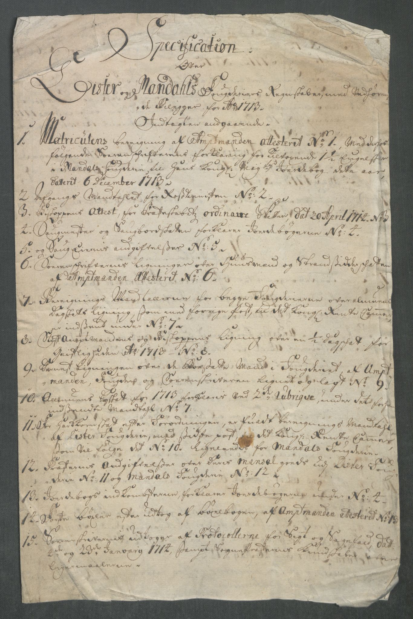 Rentekammeret inntil 1814, Reviderte regnskaper, Fogderegnskap, AV/RA-EA-4092/R43/L2556: Fogderegnskap Lista og Mandal, 1713, p. 23