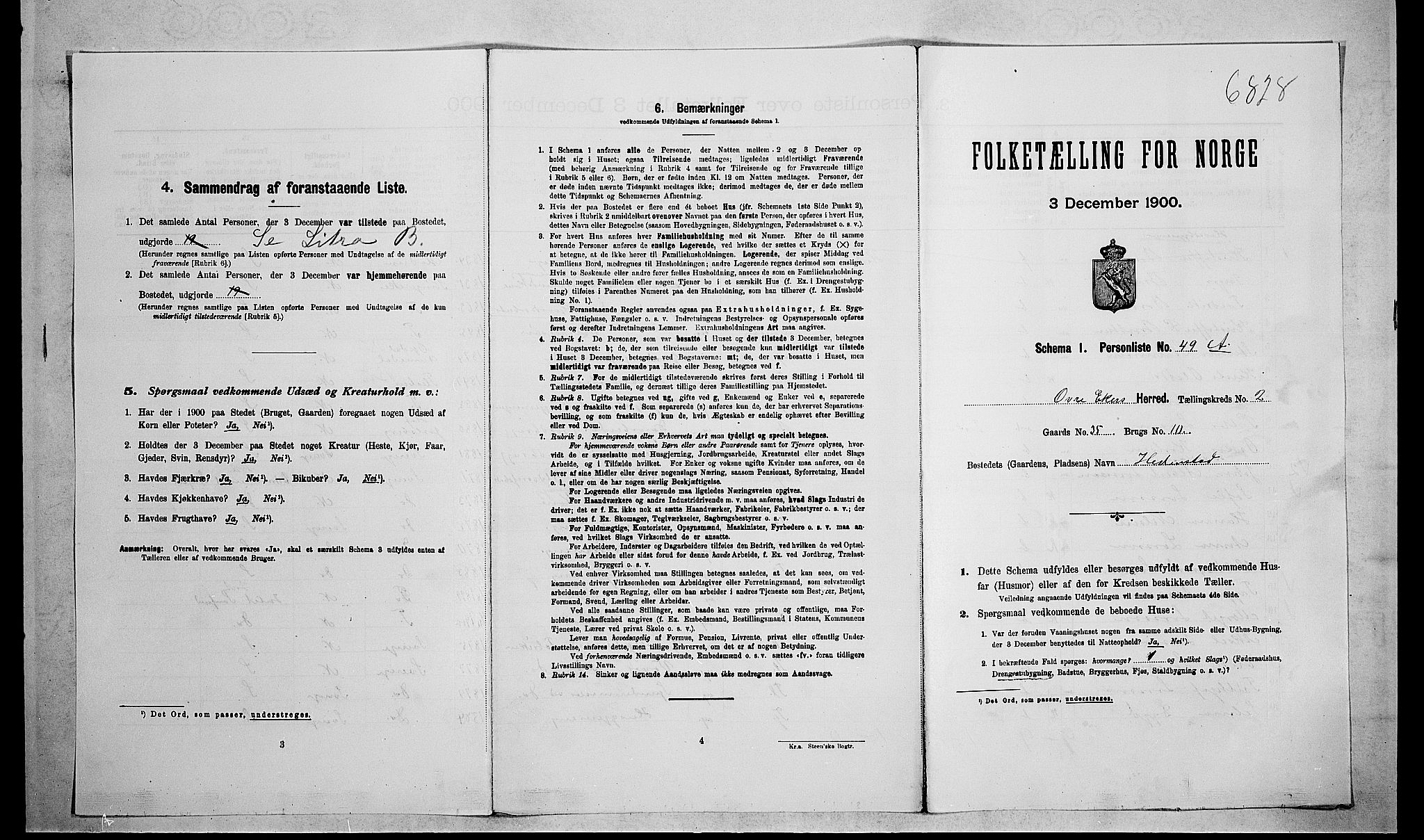 RA, 1900 census for Øvre Eiker, 1900, p. 474