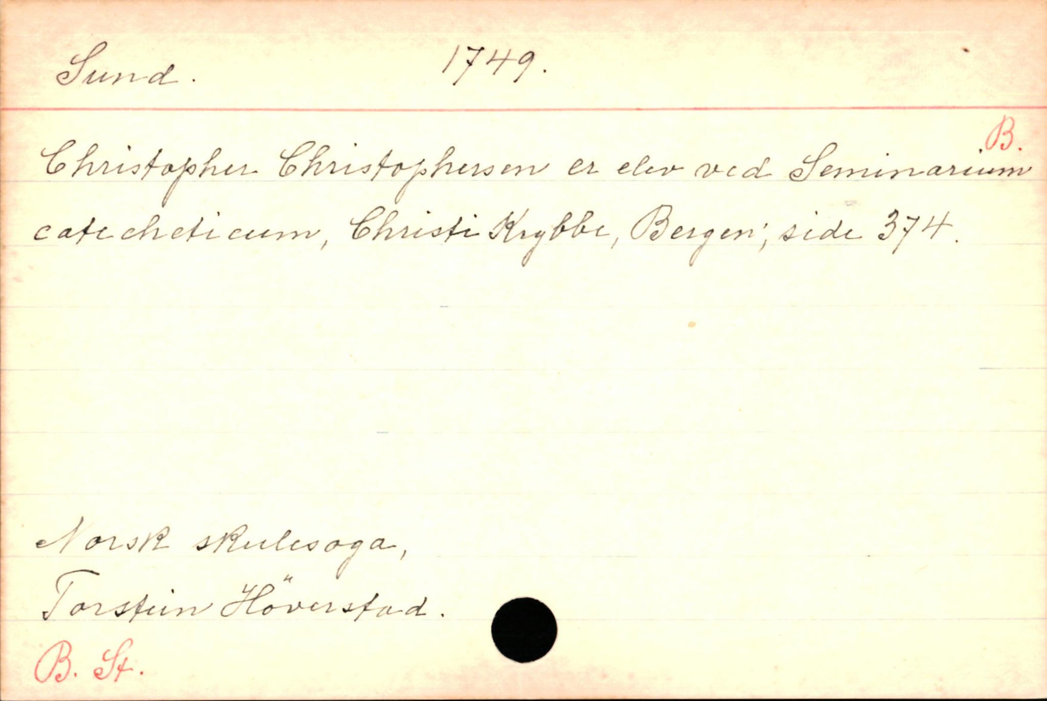 Haugen, Johannes - lærer, AV/SAB-SAB/PA-0036/01/L0001: Om klokkere og lærere, 1521-1904, p. 3057
