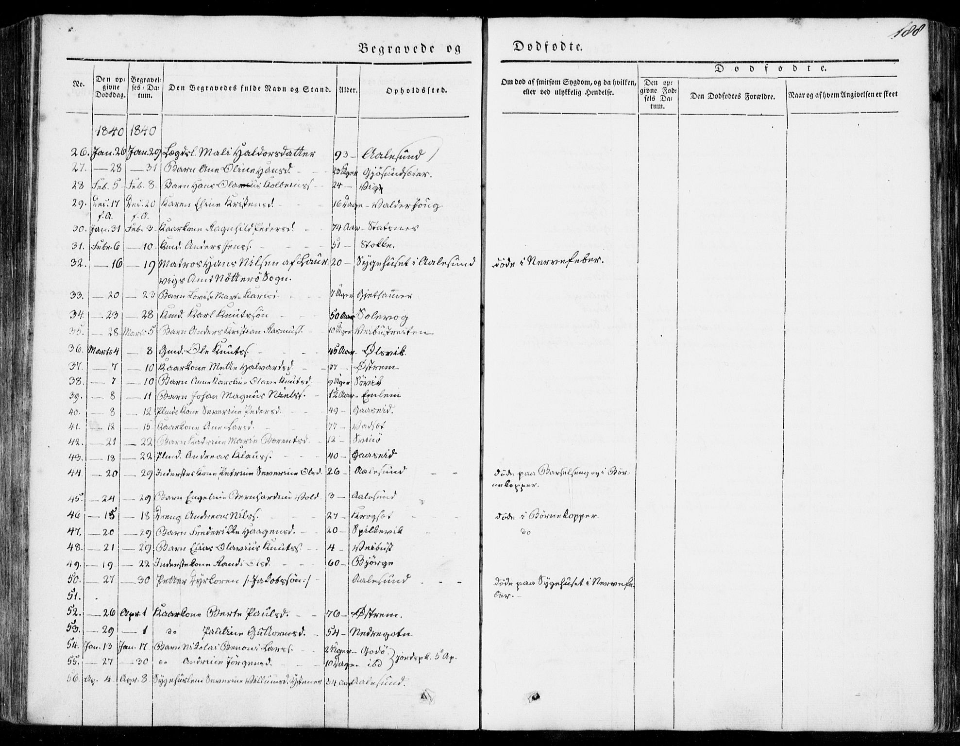 Ministerialprotokoller, klokkerbøker og fødselsregistre - Møre og Romsdal, SAT/A-1454/528/L0396: Parish register (official) no. 528A07, 1839-1847, p. 188